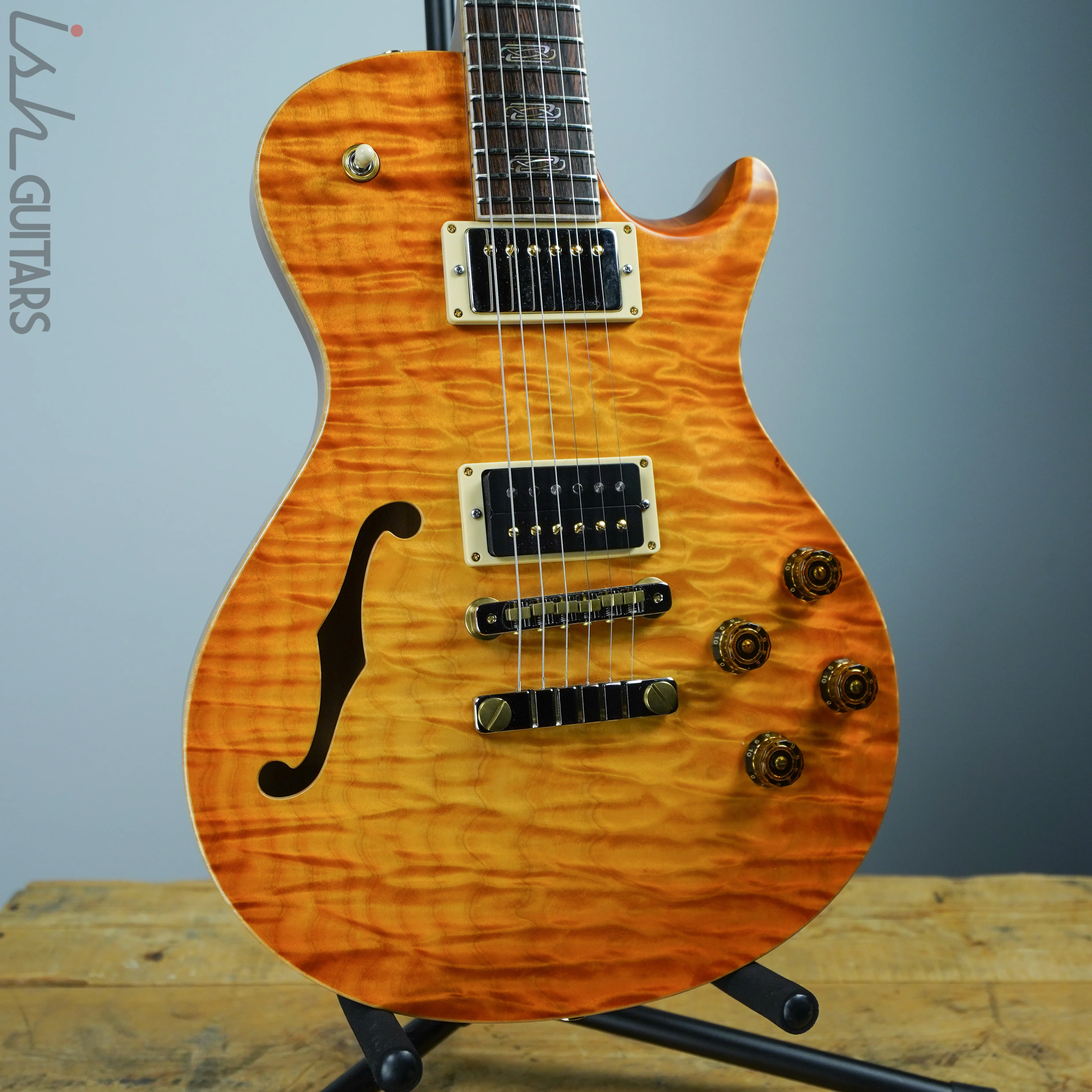 PRS Singlecut McCarty 594 Semi-Hollow Private Stock Satin Citrine Glow