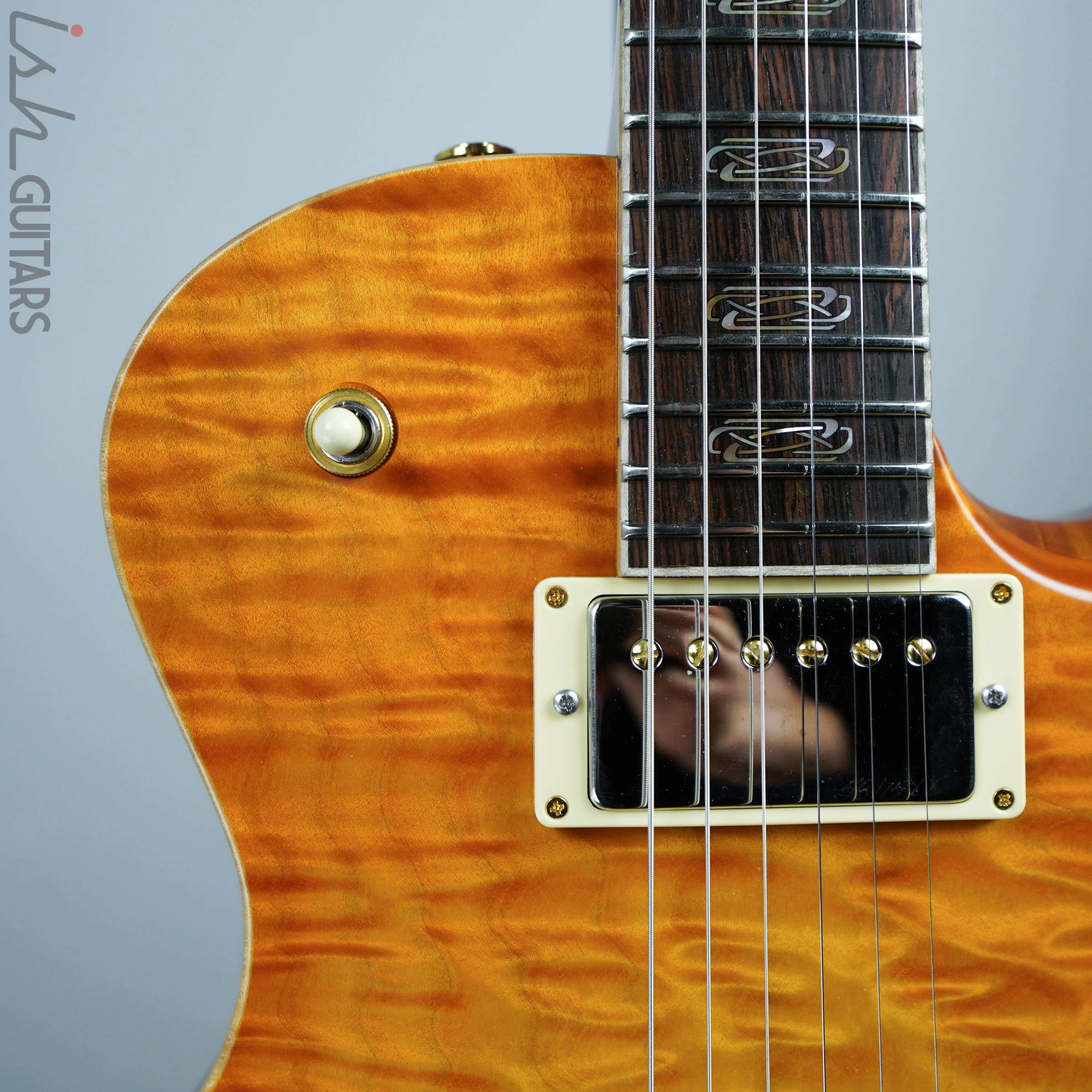 PRS Singlecut McCarty 594 Semi-Hollow Private Stock Satin Citrine Glow - Image 3