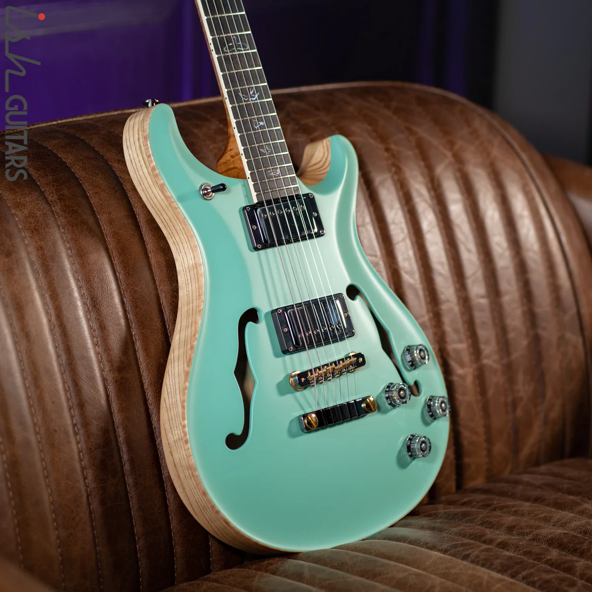 PRS McCarty 594 Hollowbody II Seafoam Green Satin Wood Library - Image 6