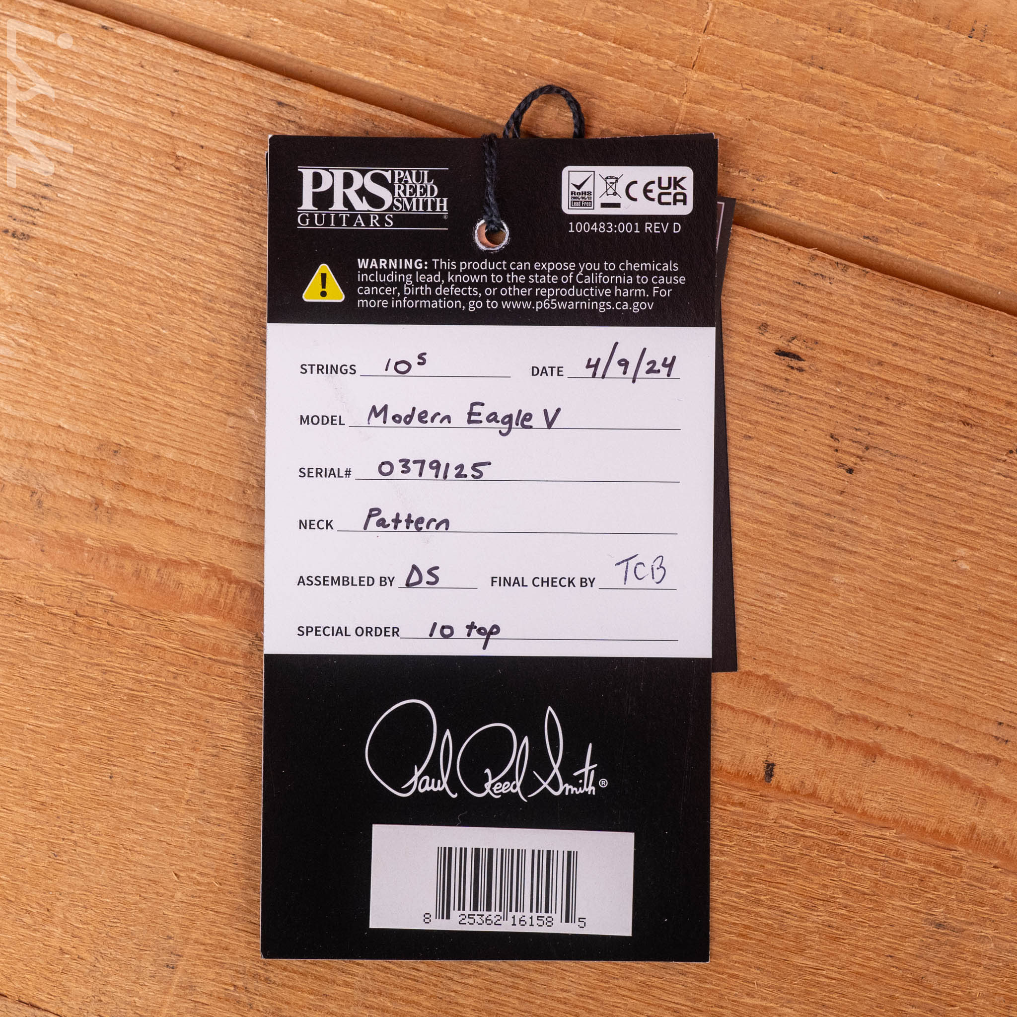 PRS Modern Eagle V 10-Top Faded Whale Blue w/ Black Wrap Burst Demo - Image 11