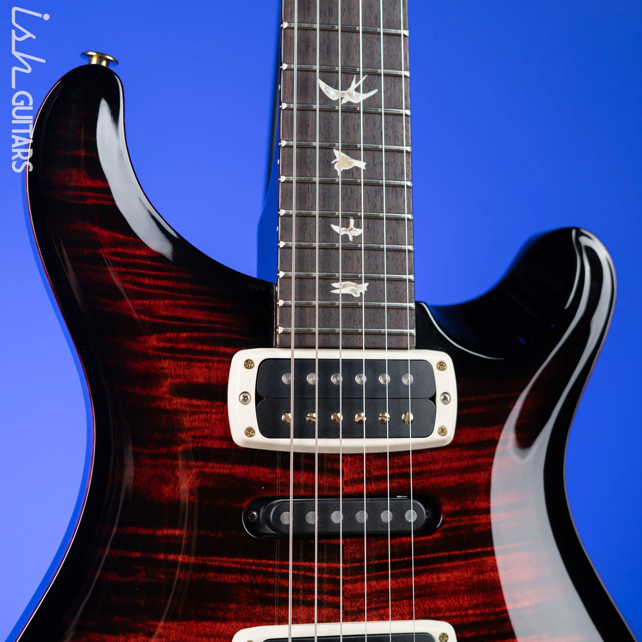 PRS Modern Eagle V 10-Top Fire Smokeburst - Image 3
