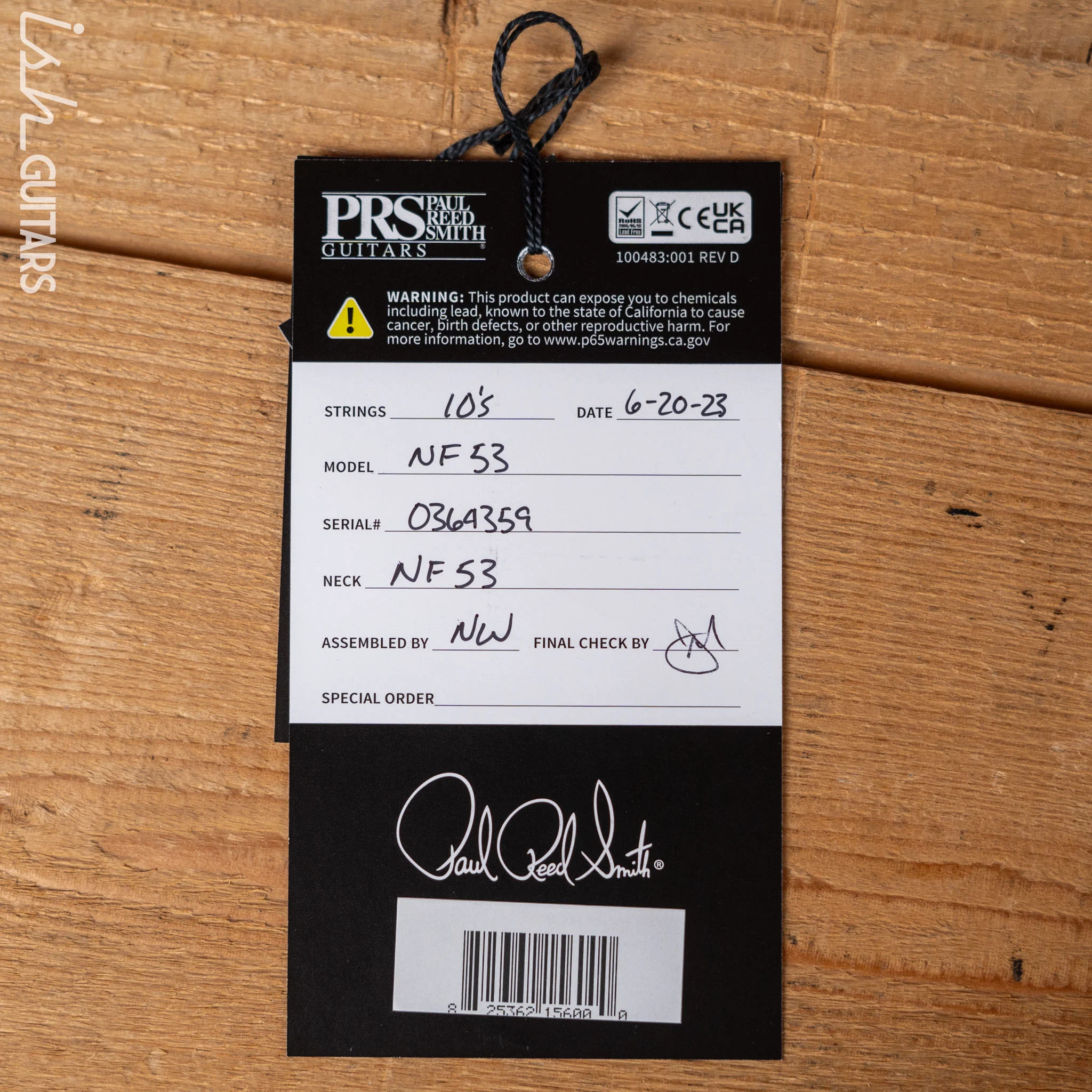 PRS NF 53 Electric Guitar Blue Matteo - Image 11