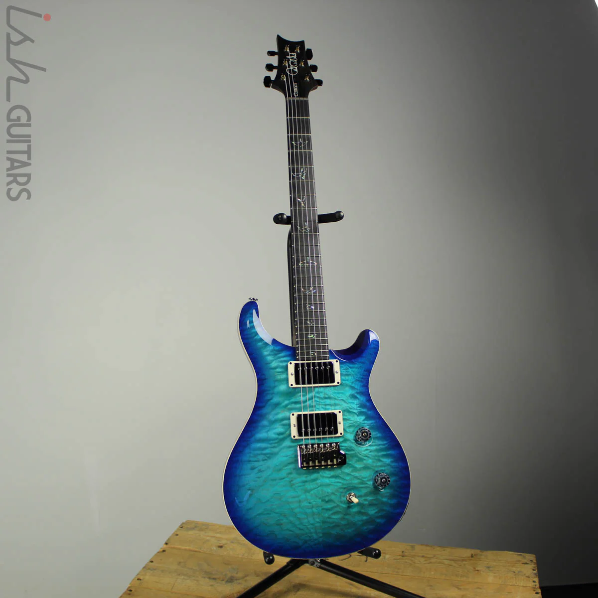 PRS Paul Reed Smith Custom 24 Wood Library Quilt Rosewood Neck Makena Blue - Image 2