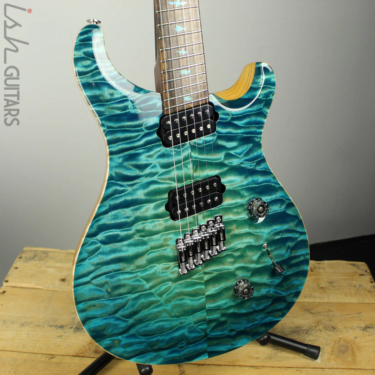 PRS Paul Reed Smith Private Stock Custom 24 Multi-Scale Quilted Maple Double Faded Aquamarine Glow
