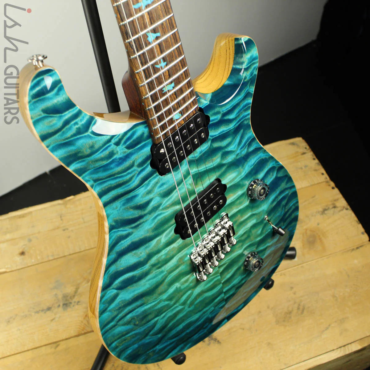 PRS Paul Reed Smith Private Stock Custom 24 Multi-Scale Quilted Maple Double Faded Aquamarine Glow - Image 8