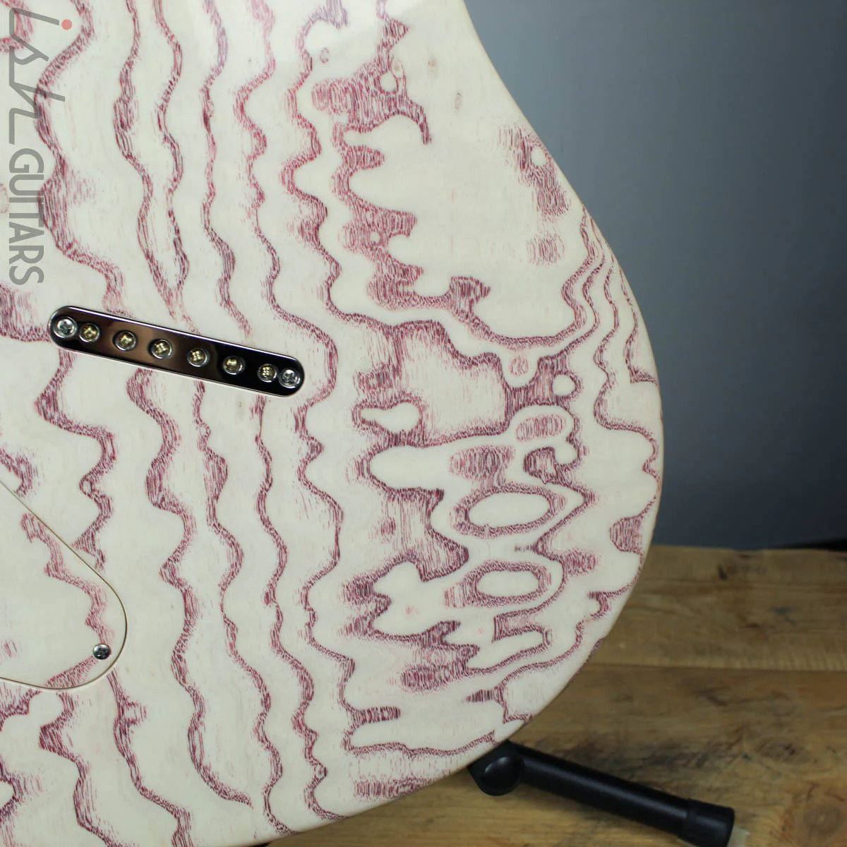 PRS Paul Reed Smith Private Stock Custom 24 Multi-Scale Figured Swamp Ash White Wash Red Grainfiller - Image 11