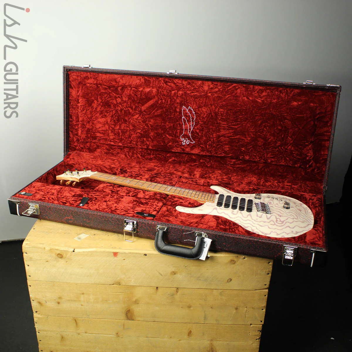 PRS Paul Reed Smith Private Stock Custom 24 Multi-Scale Figured Swamp Ash White Wash Red Grainfiller - Image 17
