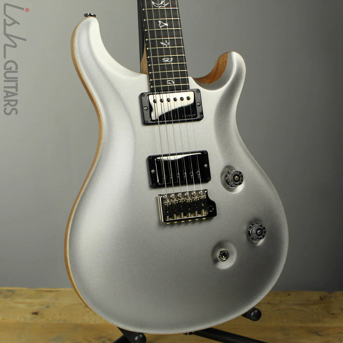 PRS Paul Reed Smith Wood Library Custom 24 Platinum Metallic Silver (DEMO VIDEO)