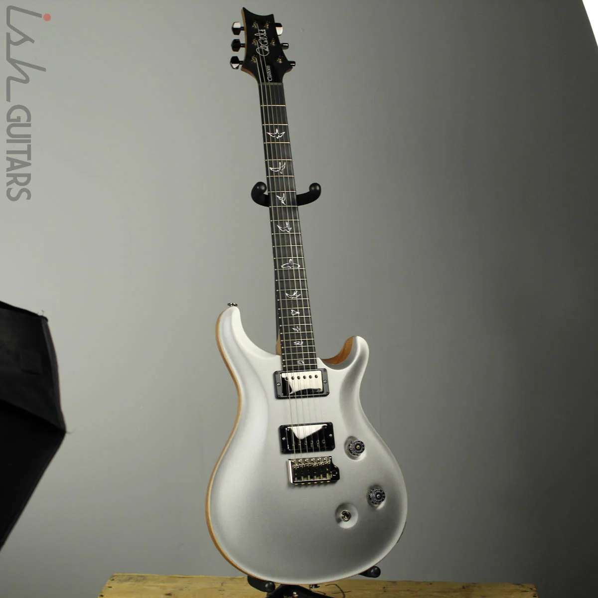 PRS Paul Reed Smith Wood Library Custom 24 Platinum Metallic Silver (DEMO VIDEO) - Image 2