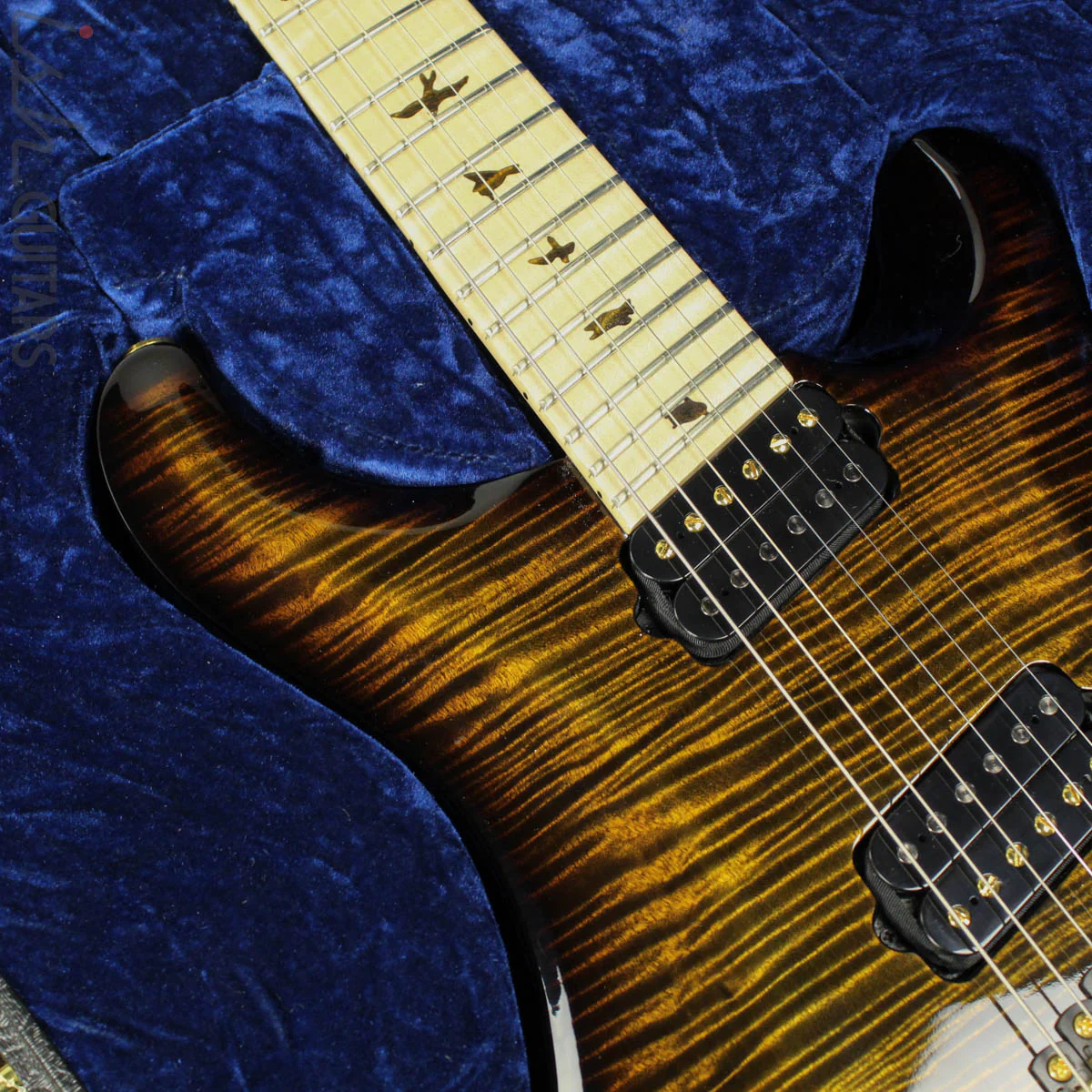 PRS Private Stock Multi Scale Custom 24 Tiger Eye Smoked Burst 1 Piece Maple Body - Image 19