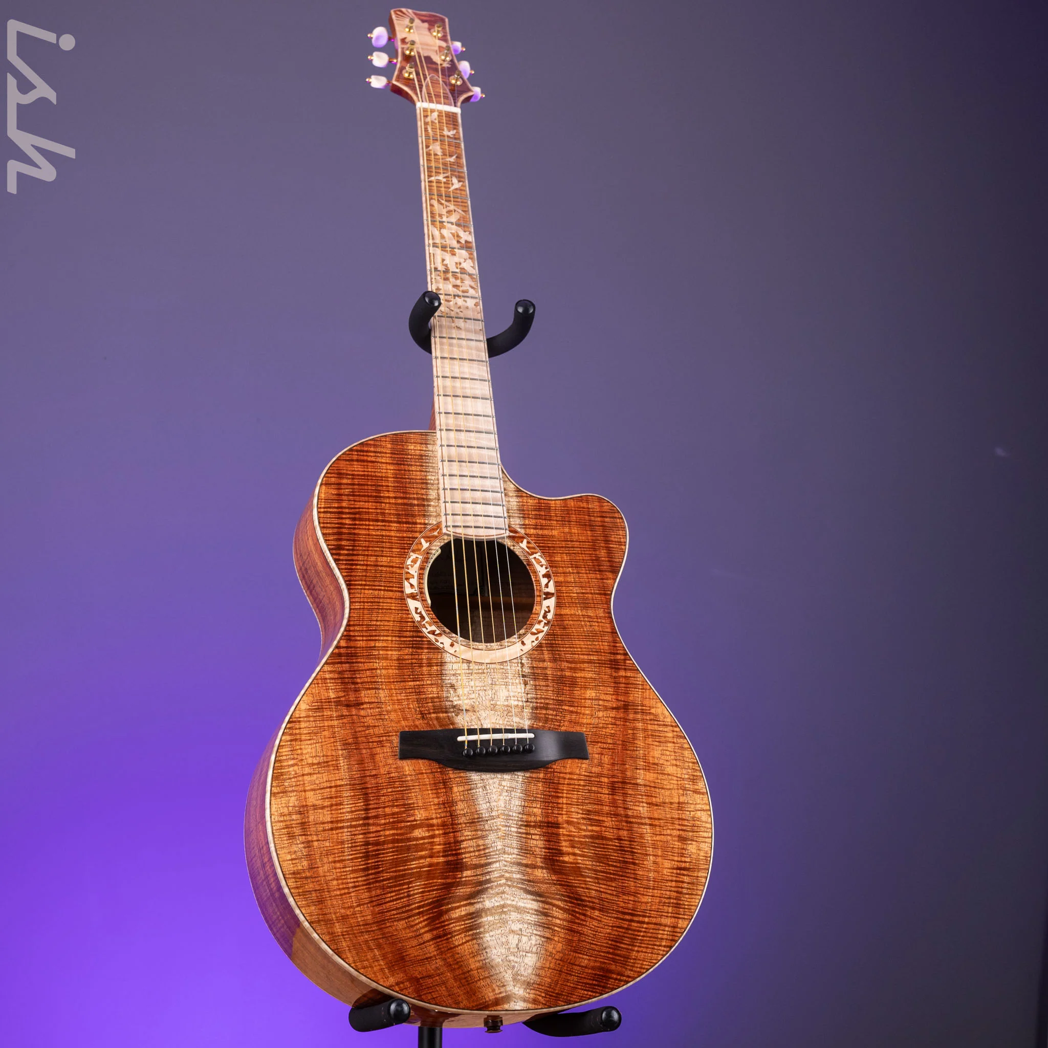 PRS Private Stock Angelus Koa Curly Maple Acoustic-Electric Guitar - Image 2