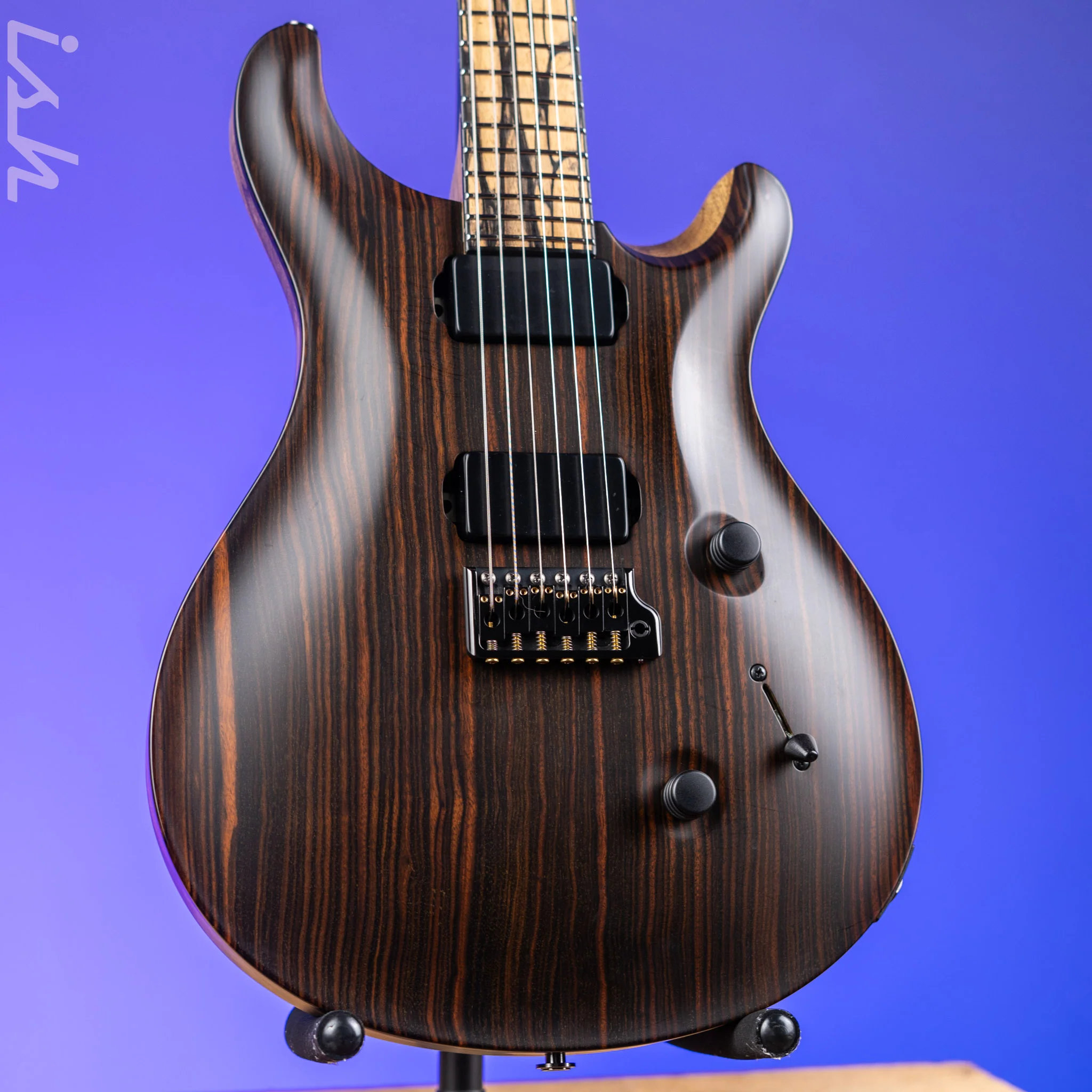 2021 PRS Private Stock Custom 24 Semi-Hollow Macassar Ebony Satin Nitro