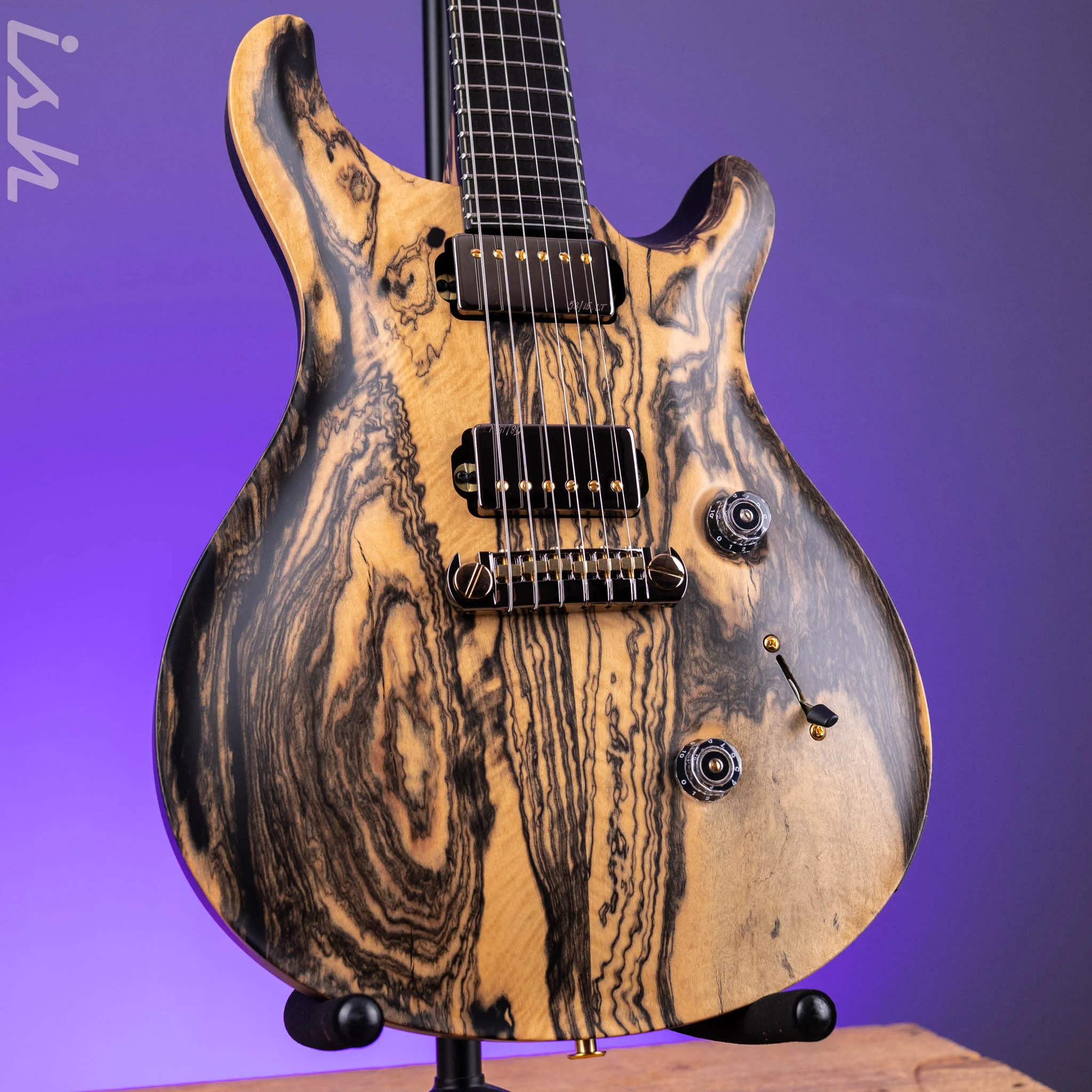 PRS Private Stock Custom 24 Semi-Hollow Stoptail Pale Moon Ebony