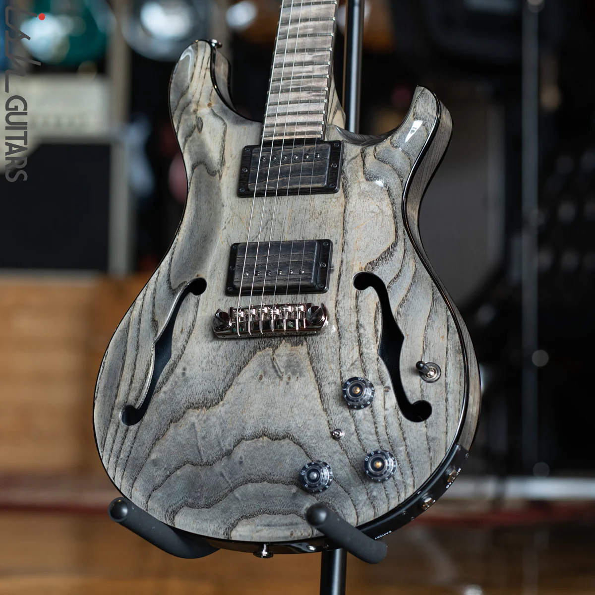 PRS Private Stock Hollowbody II Piezo 24 Fret Swamp Ash Grey Wash