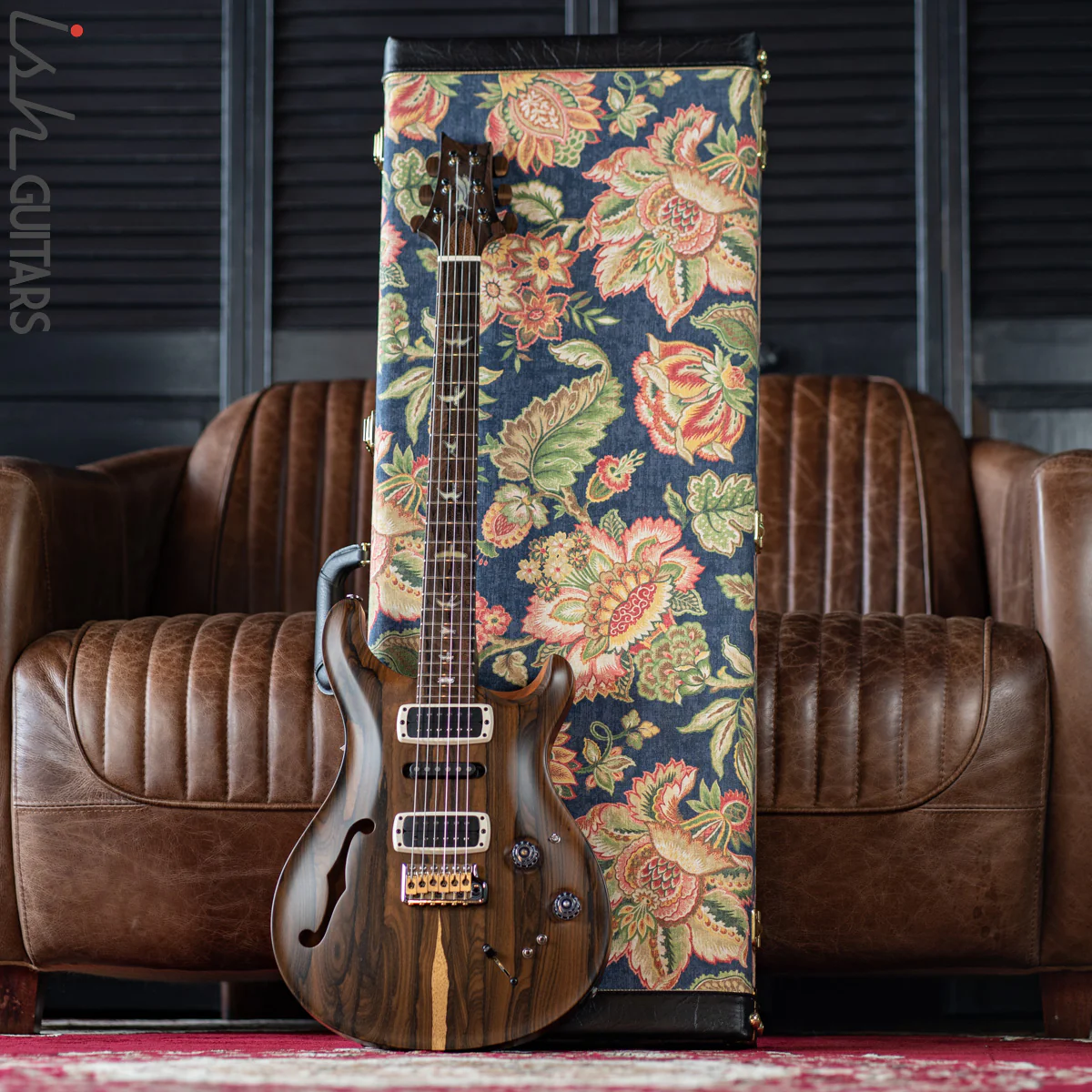 PRS Private Stock Modern Eagle V Semi-Hollow Natural Ziricote - Image 2