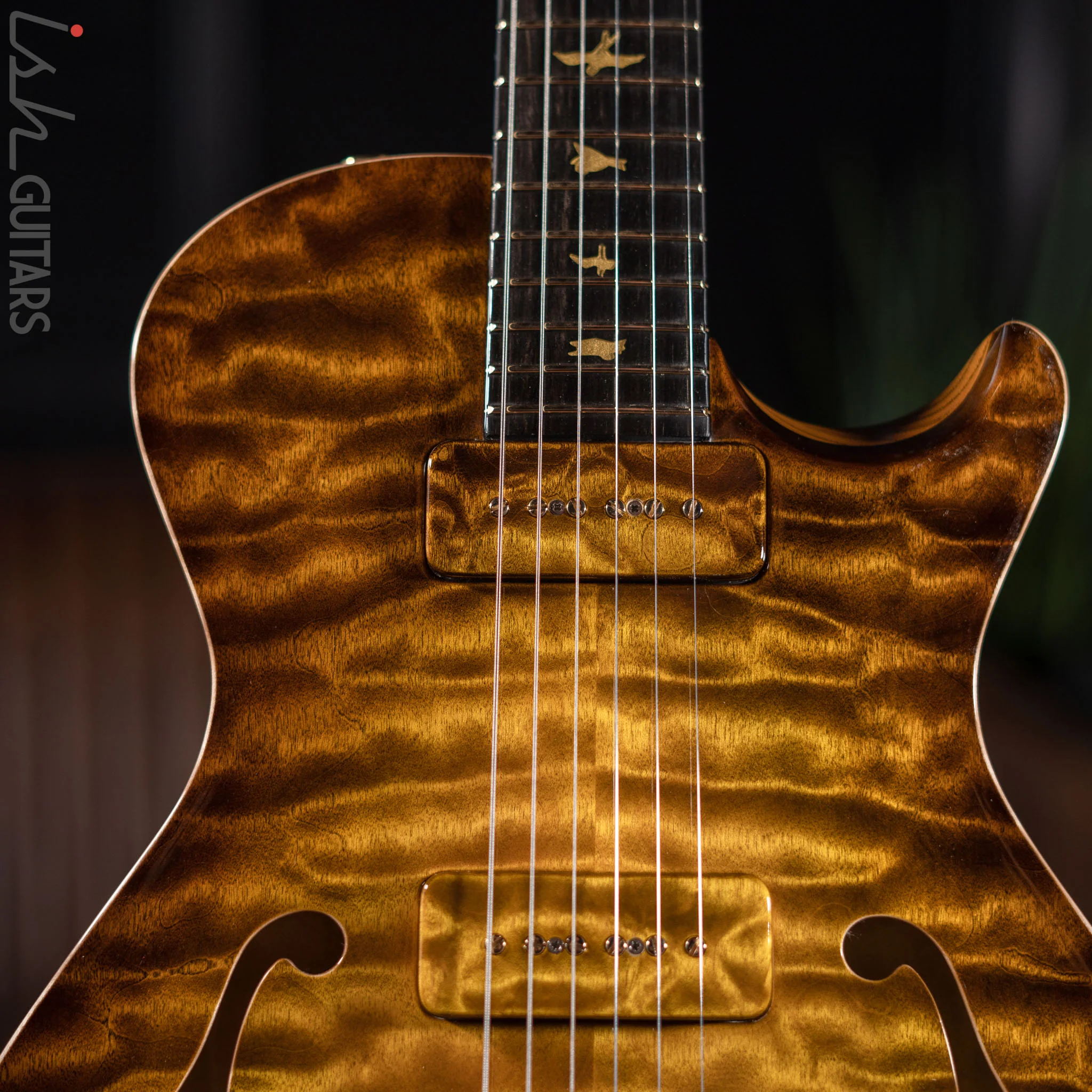 PRS Private Stock Singlecut Hollowbody II Piezo Dirty Blonde Glow - Image 3