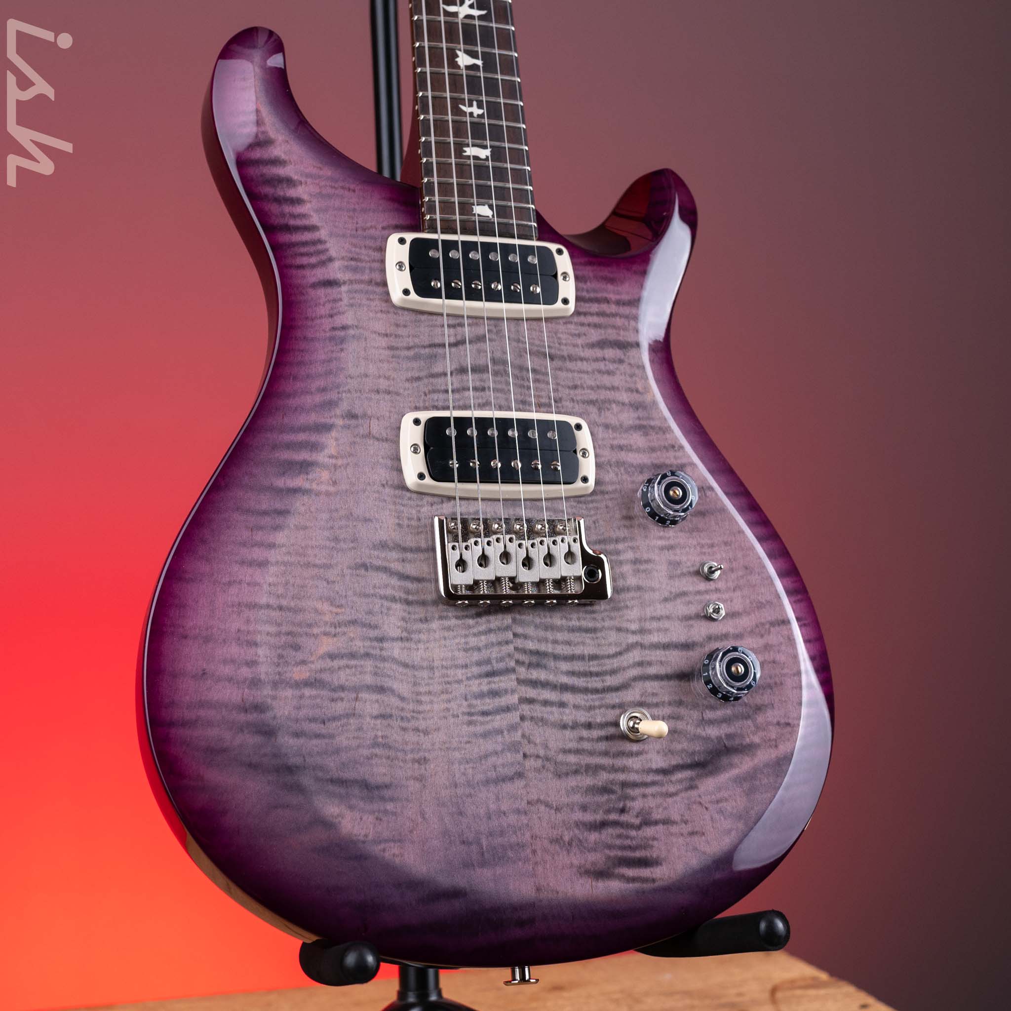 PRS S2 Custom 24-08 Electric Guitar Faded Grey Black Purple Burst