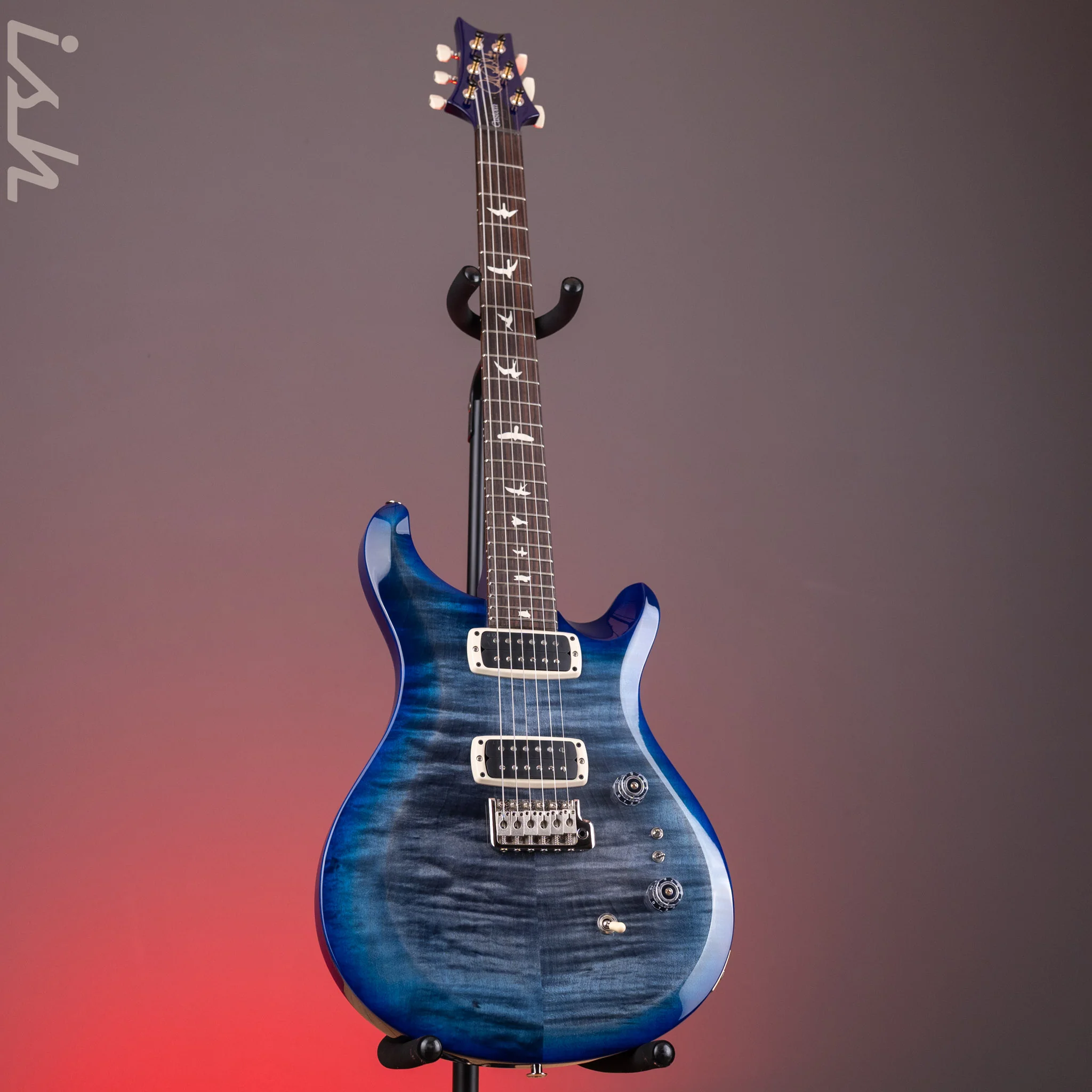PRS S2 Custom 24-08 Faded Gray Black Blue Burst - Image 2