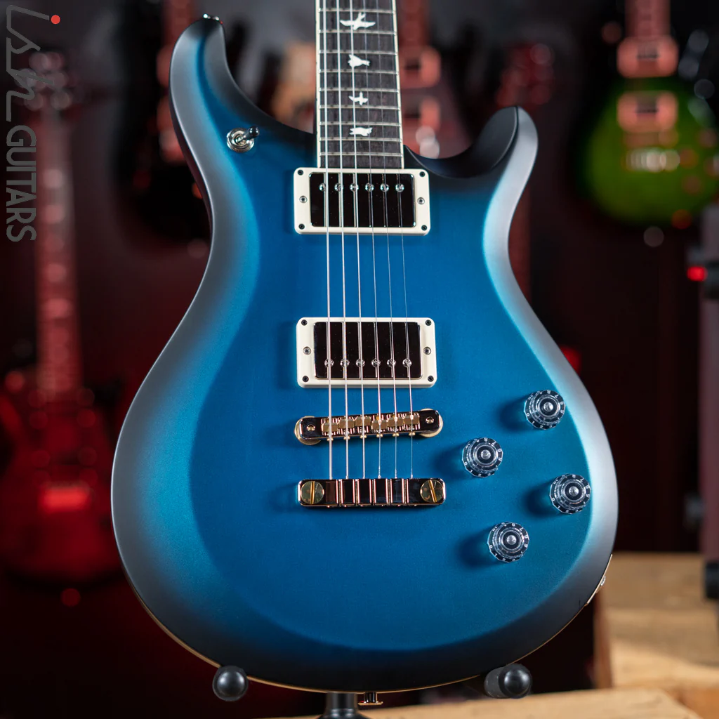 PRS S2 McCarty 594 Electric Guitar Metallic Blue w/ Black Wrap Burst Satin