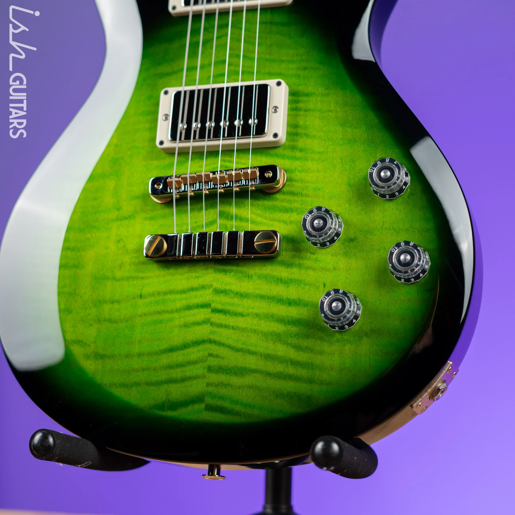 PRS S2 McCarty Singlecut 594 Emerald Green Black Wrap - Image 4
