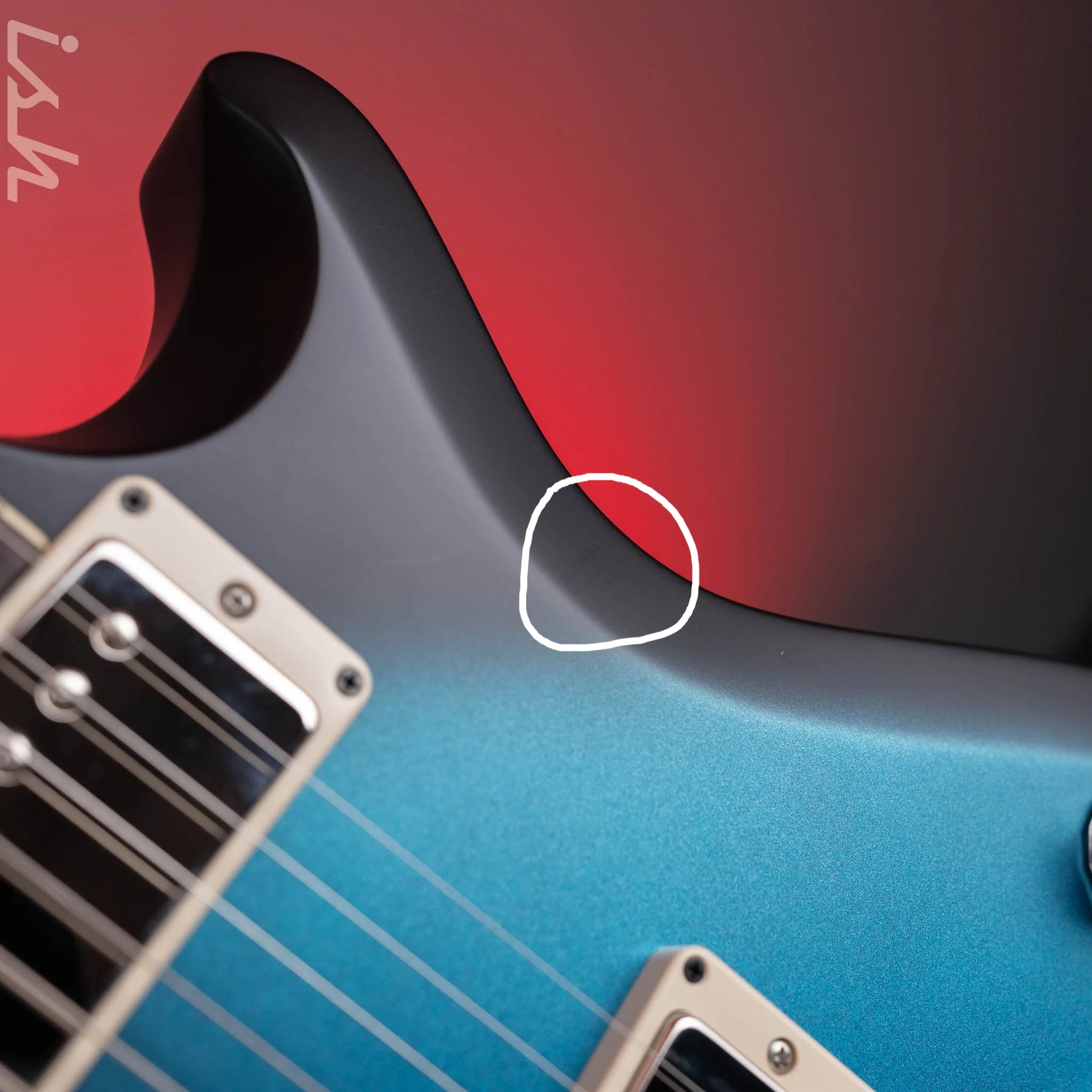PRS S2 Singlecut McCarty 594 Metallic Blue w/ Black Wrap Burst Satin Demo - Image 5