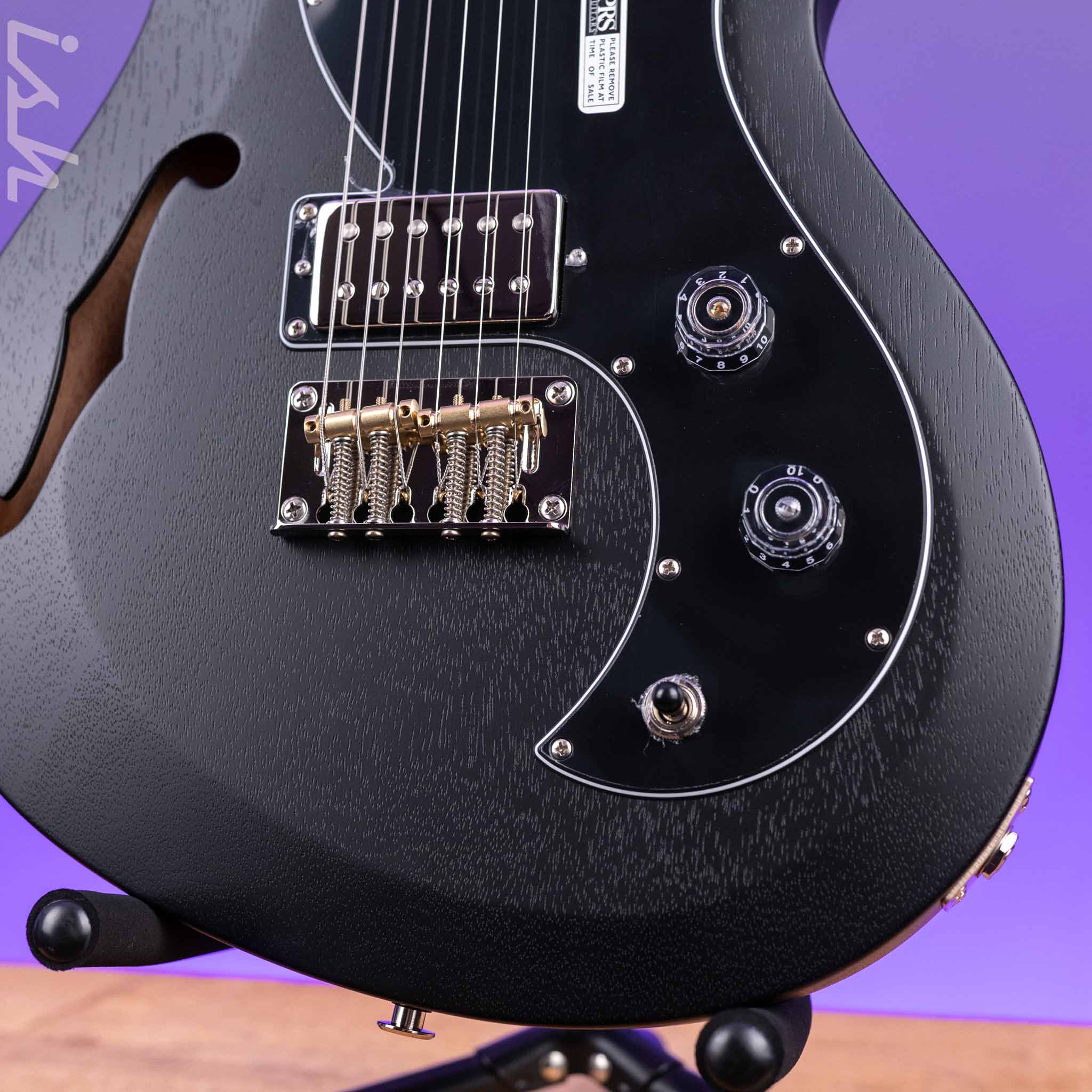 PRS S2 Vela Semi-Hollow Electric Guitar Charcoal Satin Nitro - Image 4