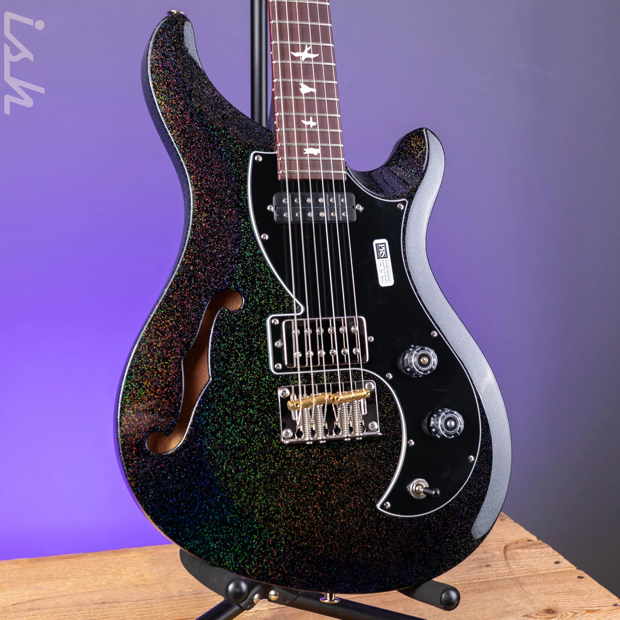 PRS S2 Vela Semi-Hollow Reclaimed Black Rainbow Hollowflake Limited Edition