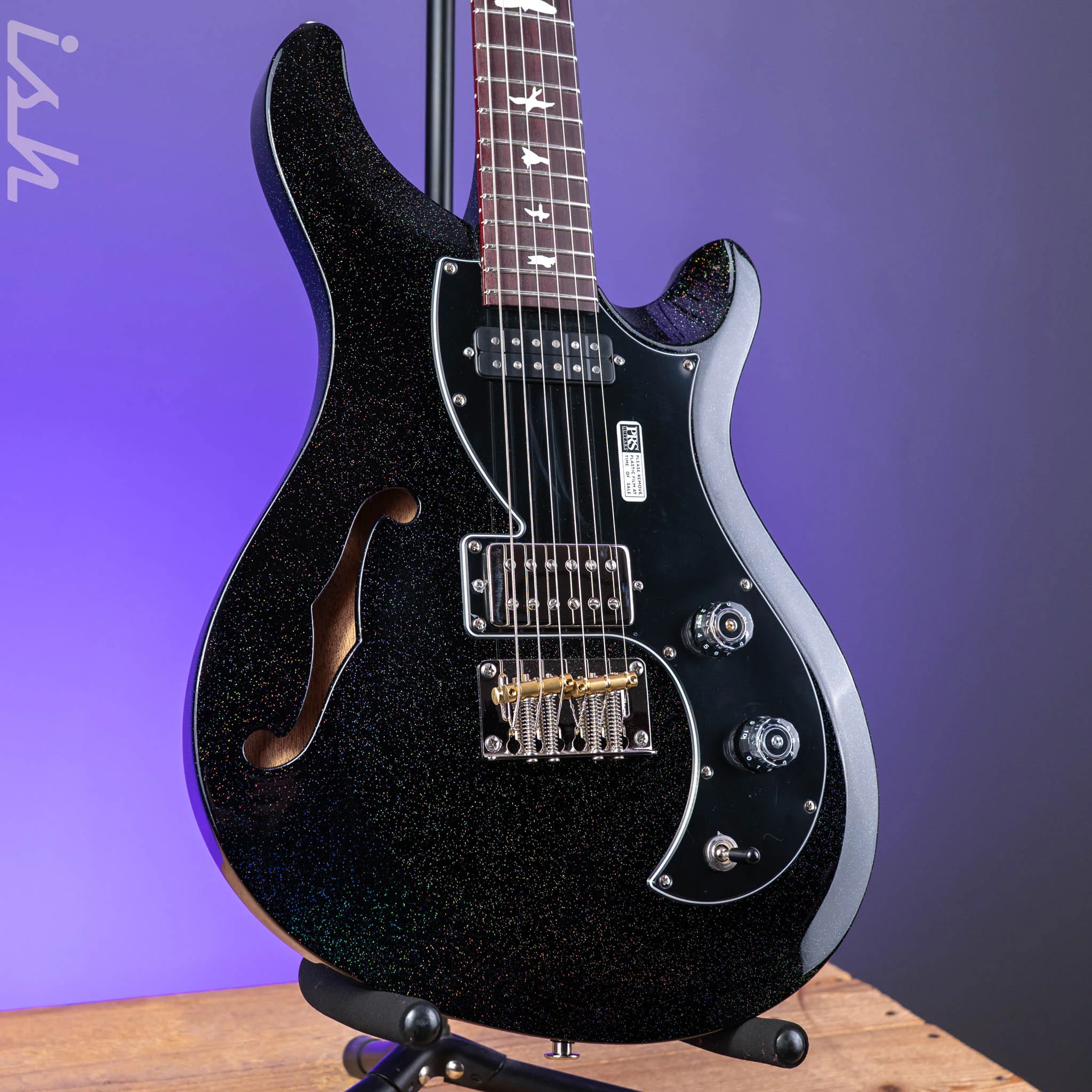 PRS S2 Vela Semi-Hollow Reclaimed Black Rainbow Hollowflake Limited Edition