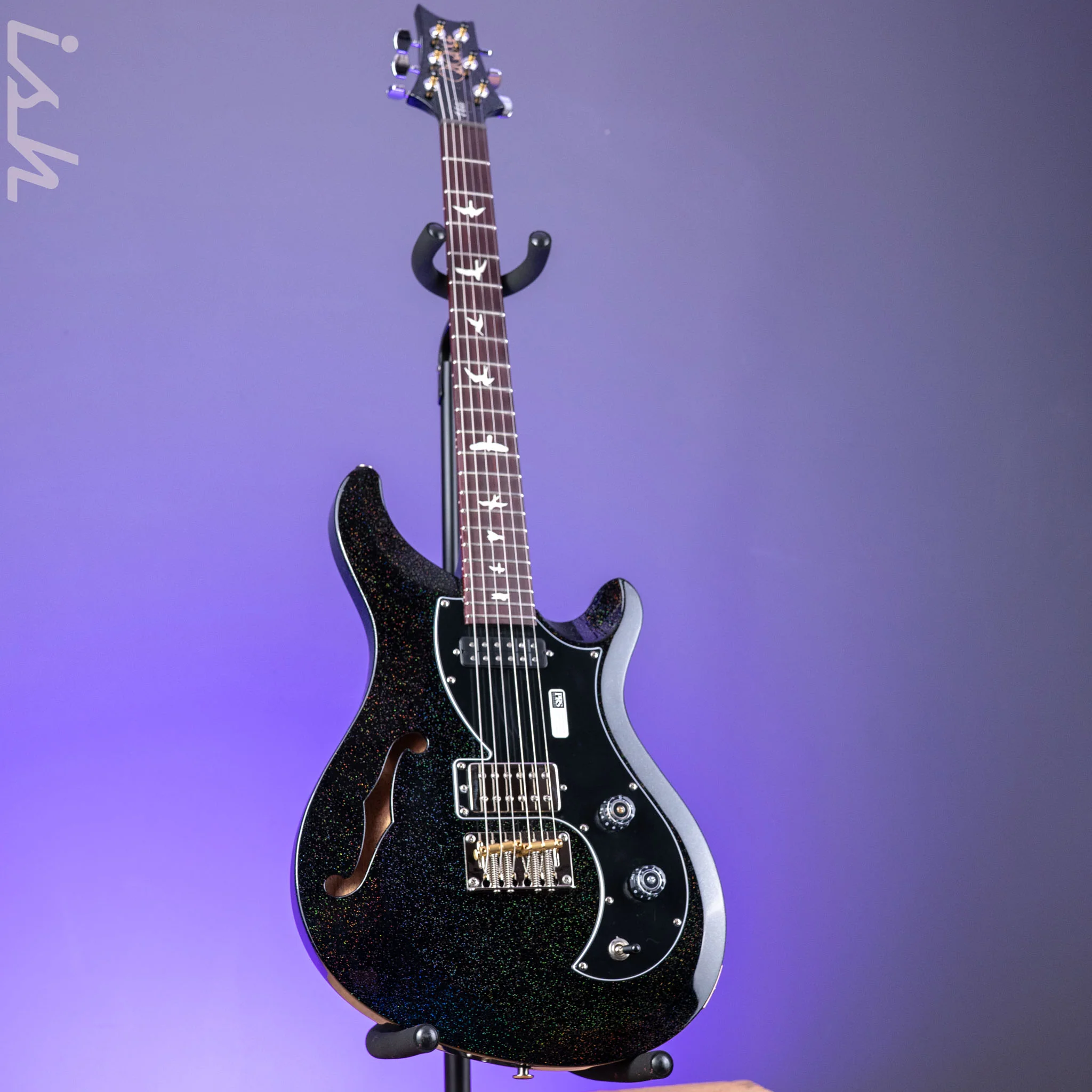 PRS S2 Vela Semi-Hollow Reclaimed Black Rainbow Hollowflake Limited Edition - Image 2