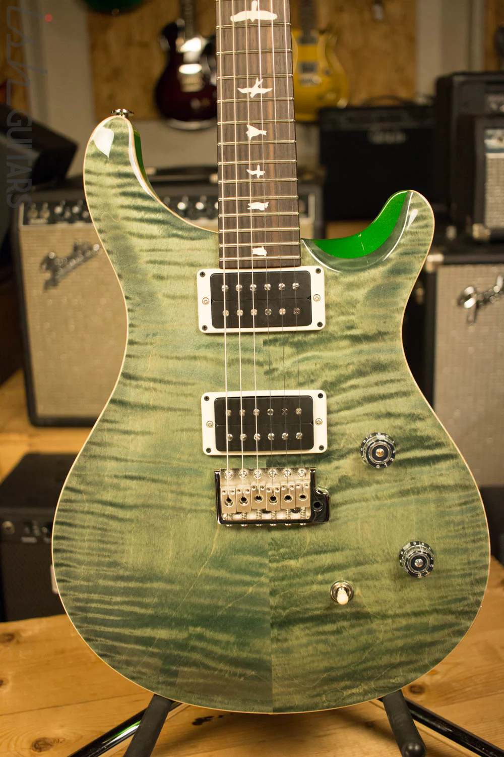 Paul Reed Smith PRS CE24 Custom Color Trampas Green with Metallic Green Back
