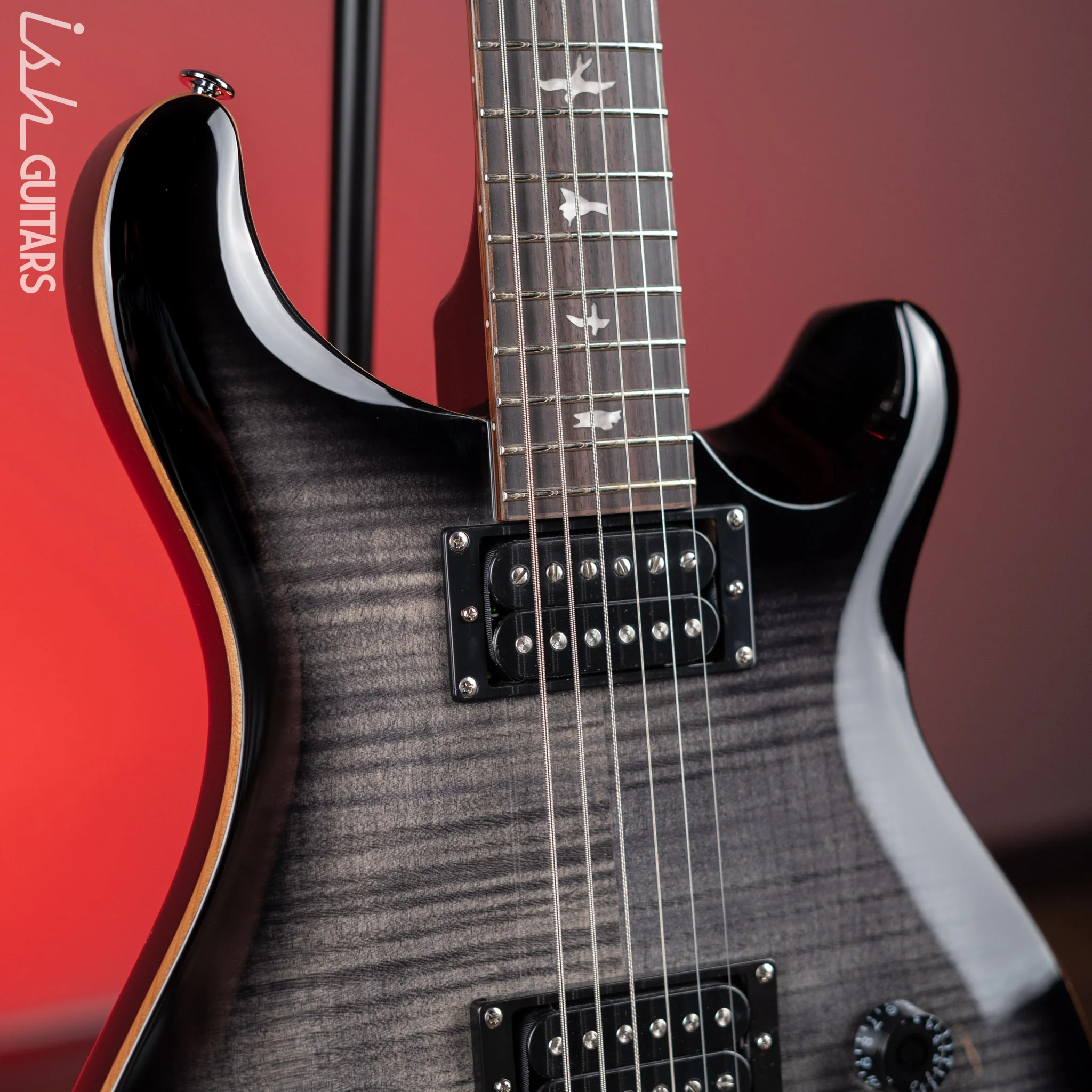 PRS SE 277 Baritone Electric Guitar Charcoal Burst - Image 3