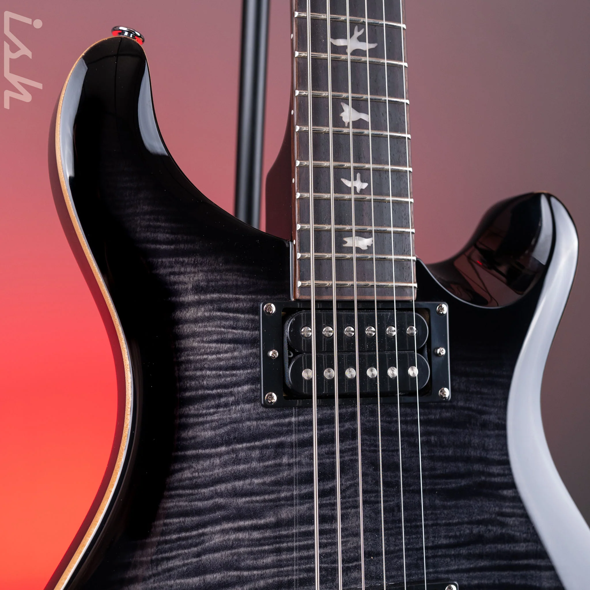PRS SE 277 Baritone Electric Guitar Charcoal Burst - Image 3