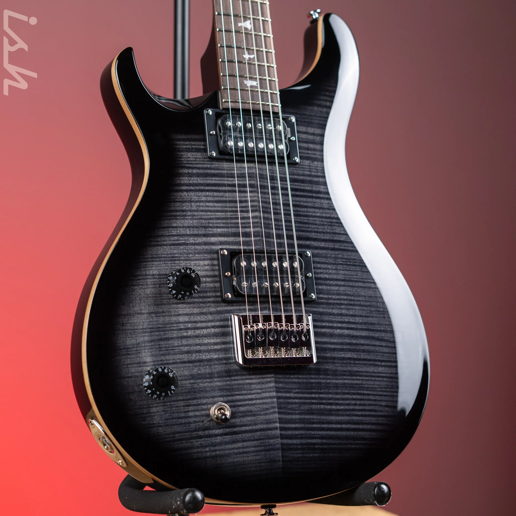 PRS SE 277 Baritone Left Handed Electric Guitar Charcoal Burst