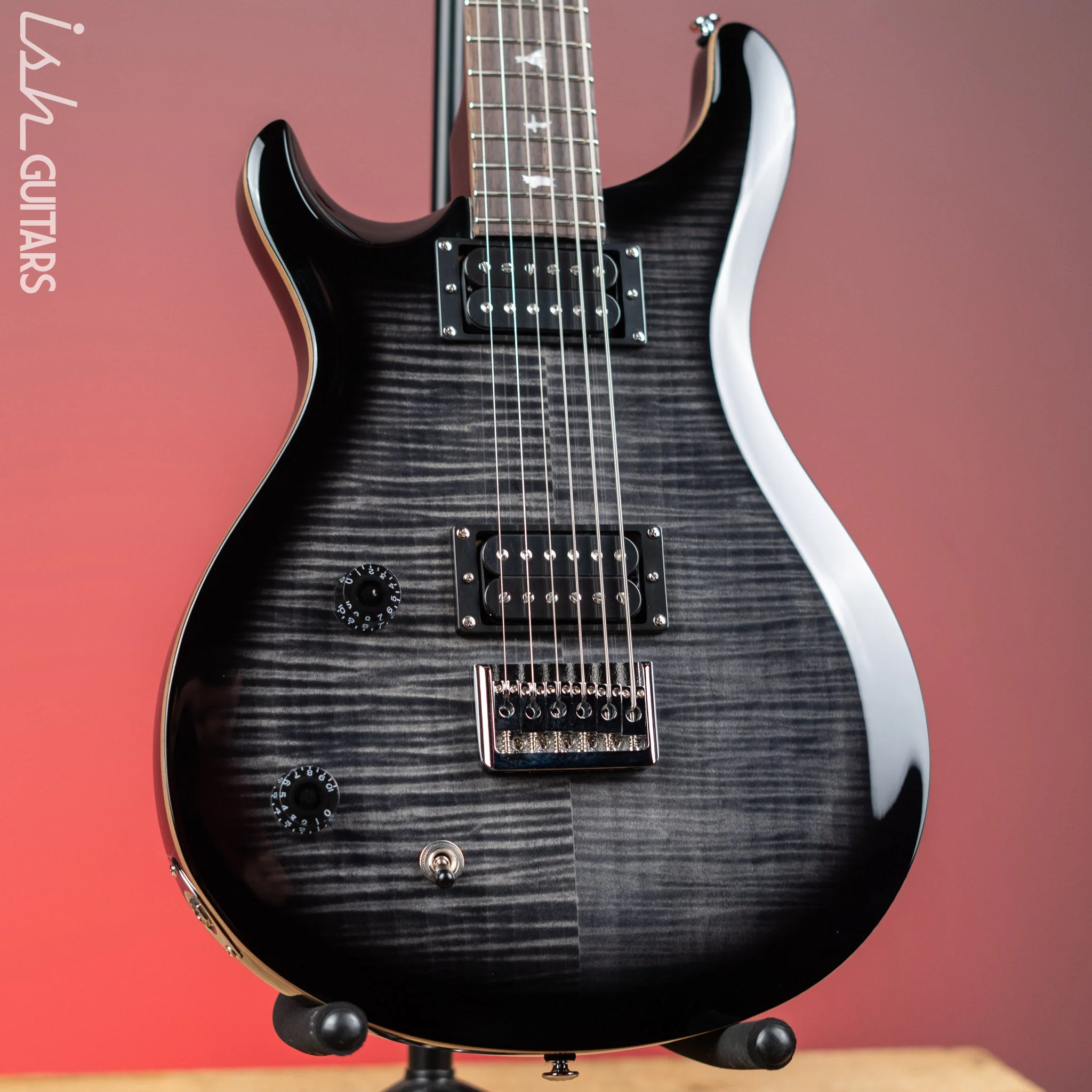PRS SE 277 Baritone Left Handed Electric Guitar Charcoal Burst Demo