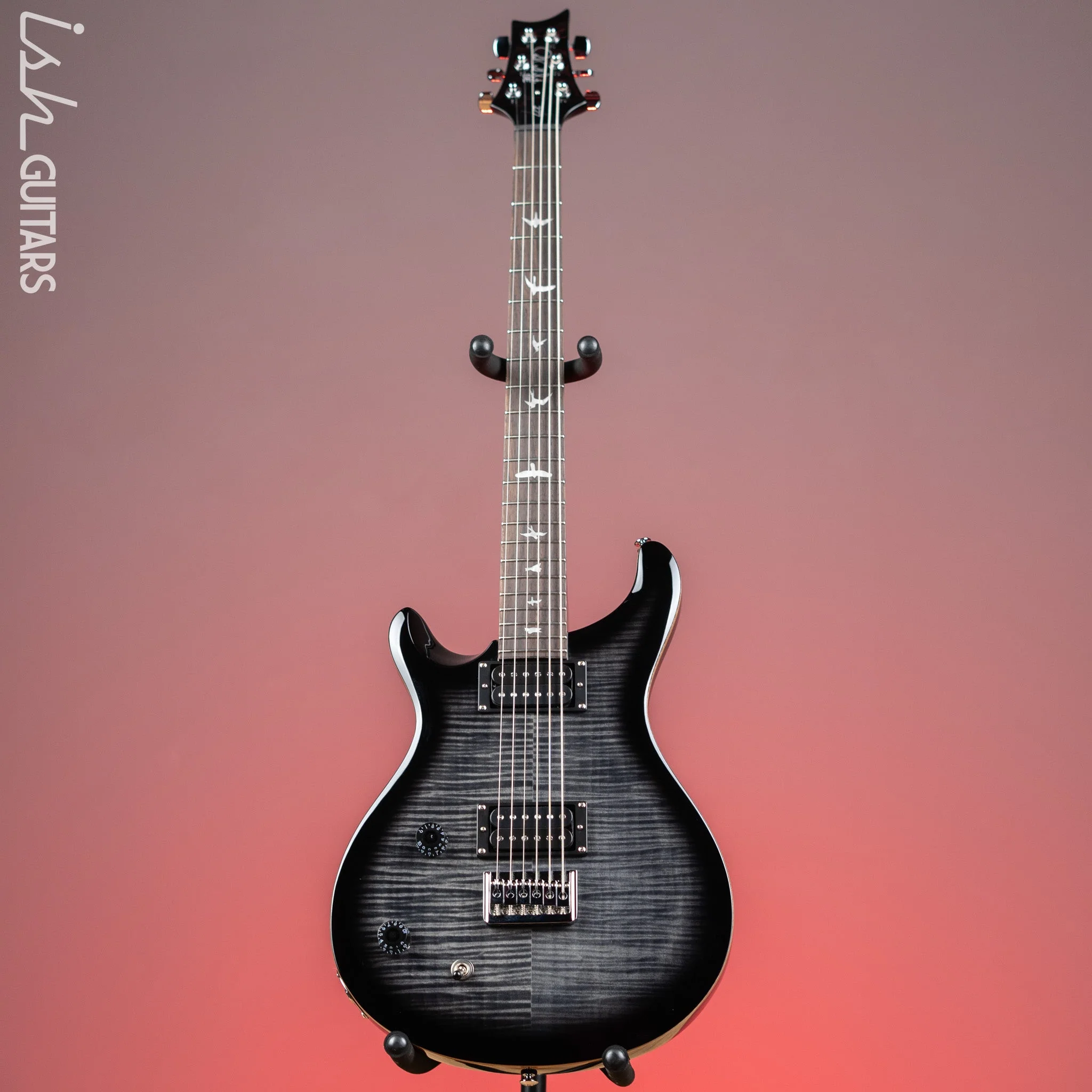 PRS SE 277 Baritone Left Handed Electric Guitar Charcoal Burst Demo - Image 2