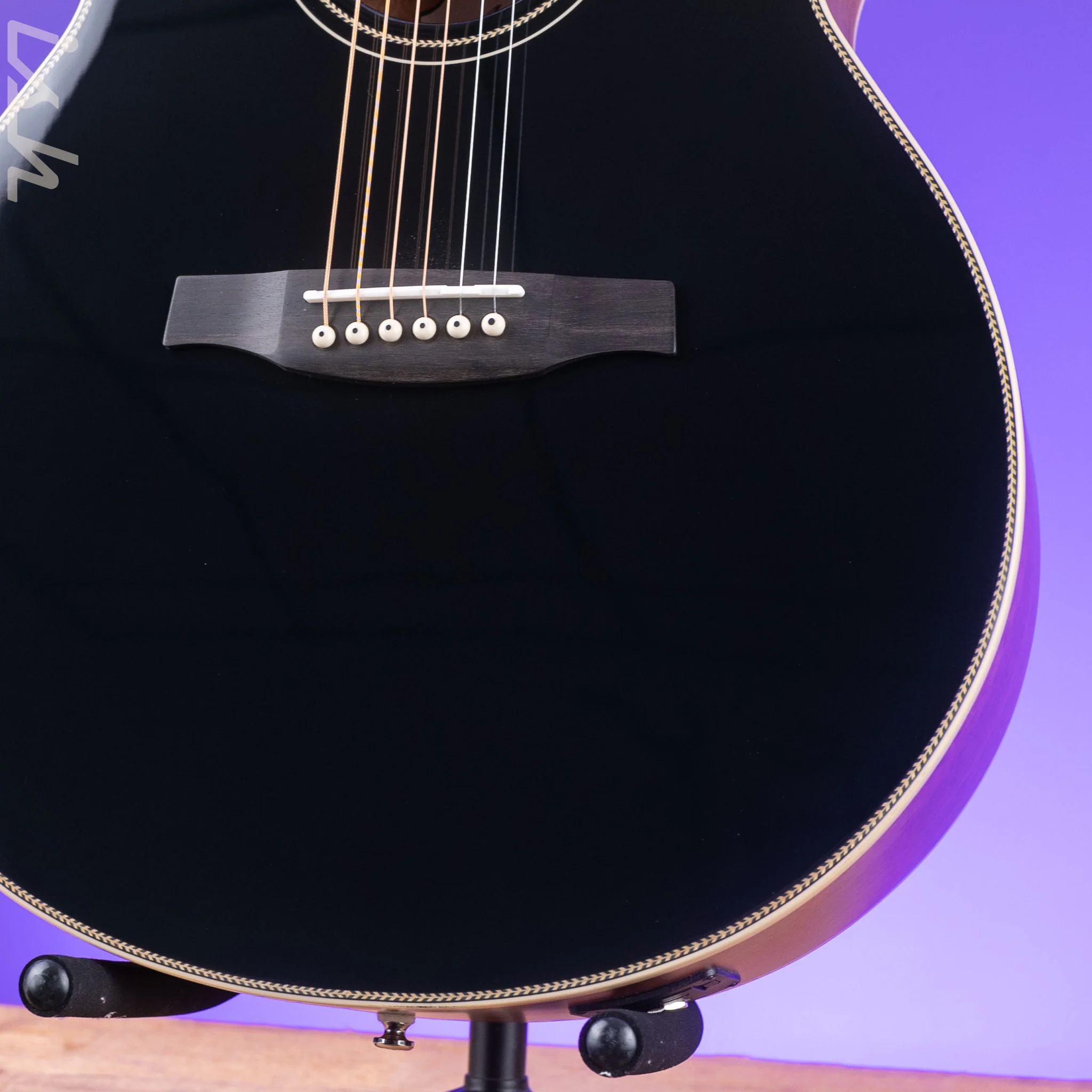 PRS SE A20E Angelus Acoustic-Electric Guitar Black Gloss Top - Image 4