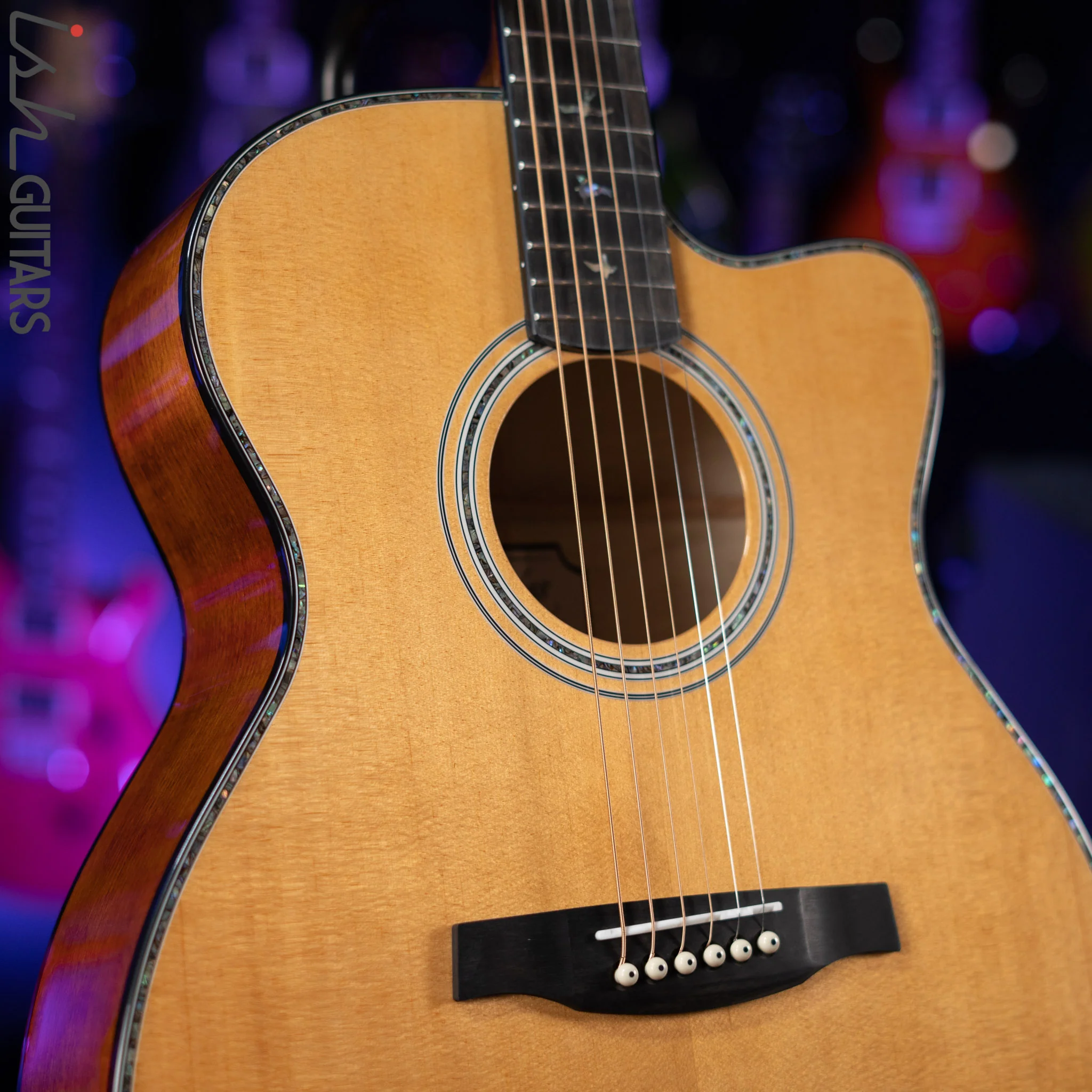 PRS SE A50E Angelus Acoustic-Electric Guitar Black Gold - Image 4