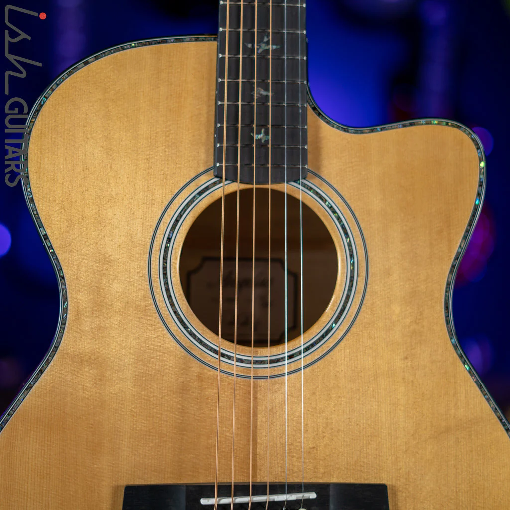 PRS SE A50E Angelus Acoustic-Electric Guitar Black Gold - Image 6