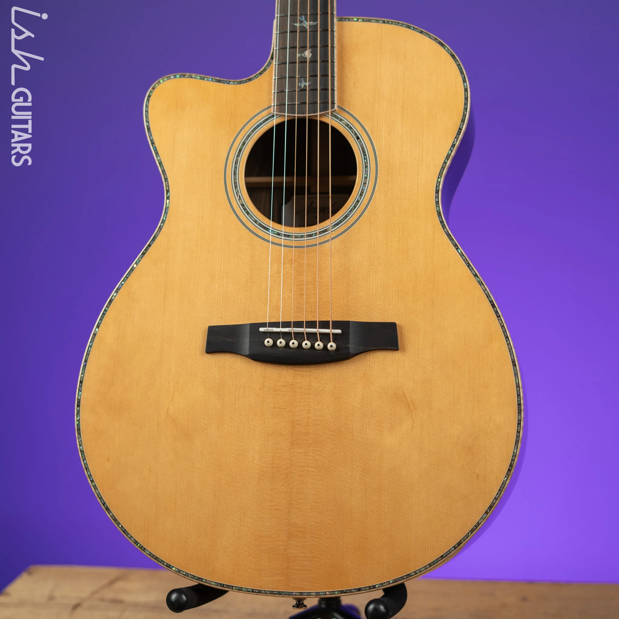 PRS SE AL60E Left Handed Acoustic-Electric Guitar Natural
