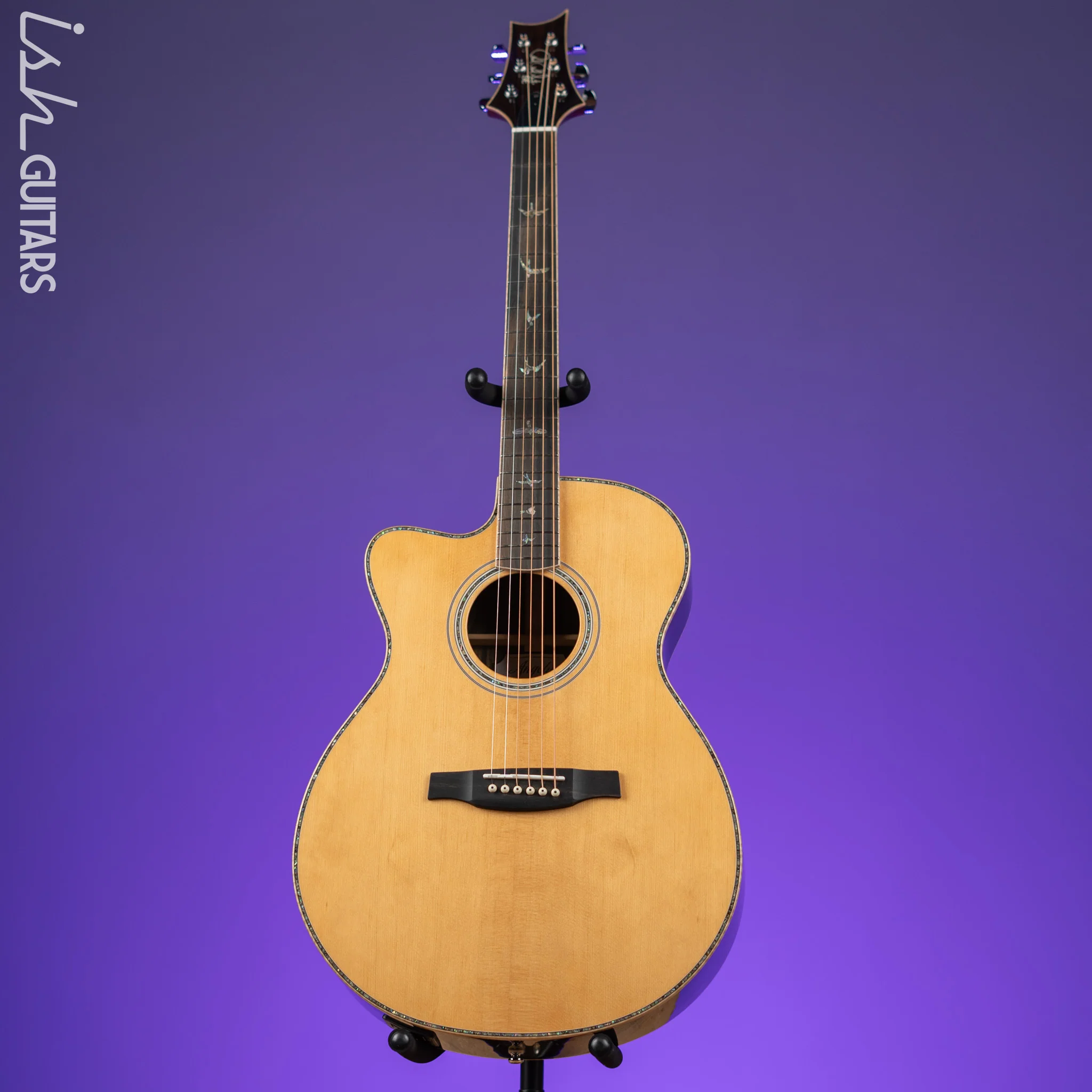 PRS SE AL60E Left Handed Acoustic-Electric Guitar Natural - Image 2