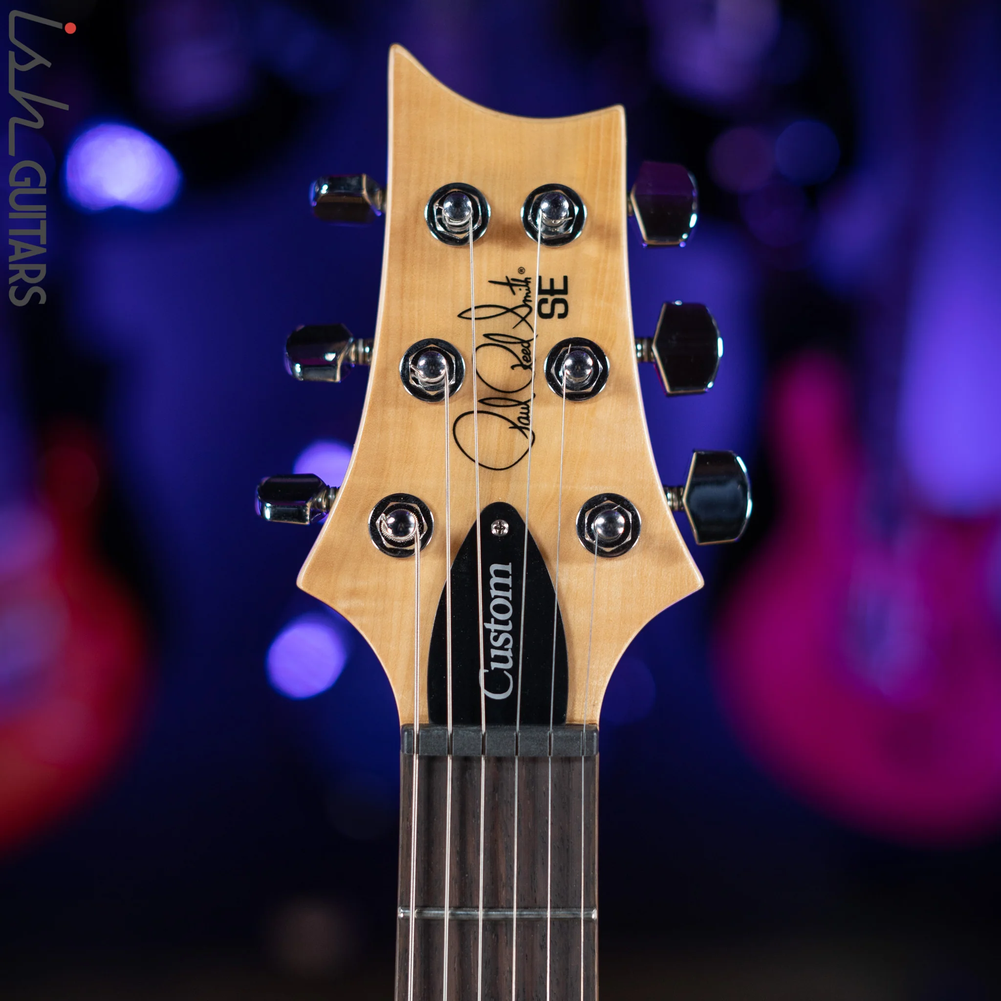 PRS SE Custom 22 Semi-Hollow Electric Guitar Santana Yellow - Image 5