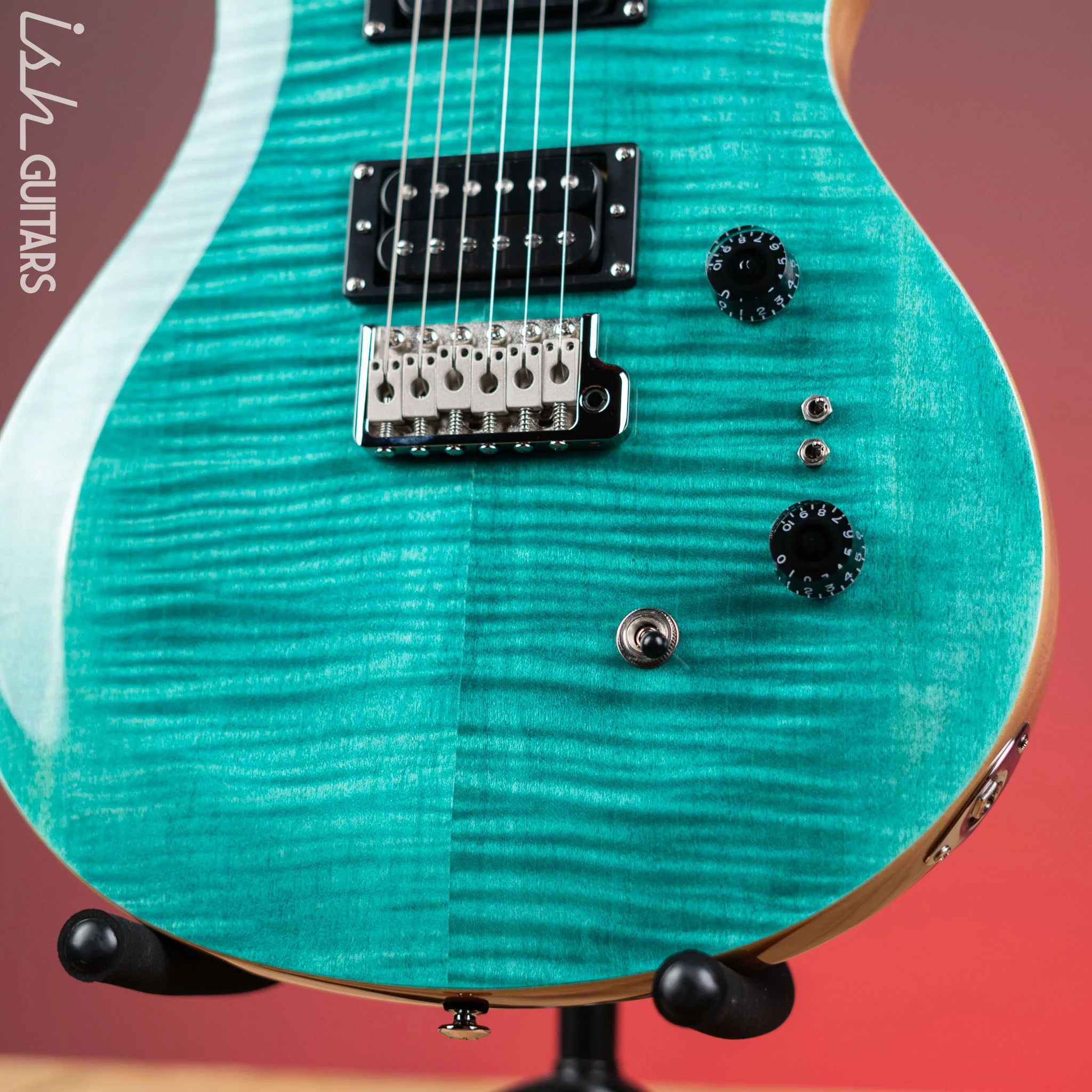 PRS SE Custom 24-08 Electric Guitar Turquoise - Image 4