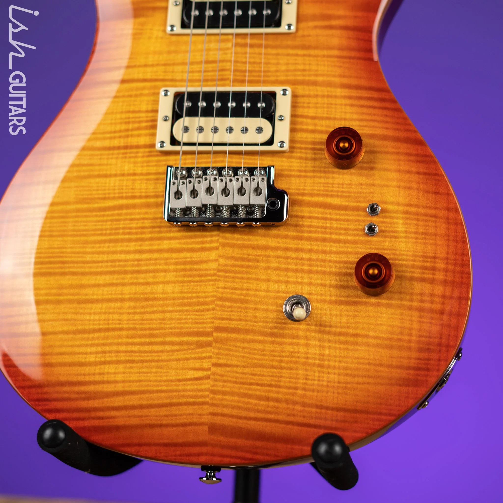PRS SE Custom 24-08 Electric Guitar Vintage Sunburst - Image 4
