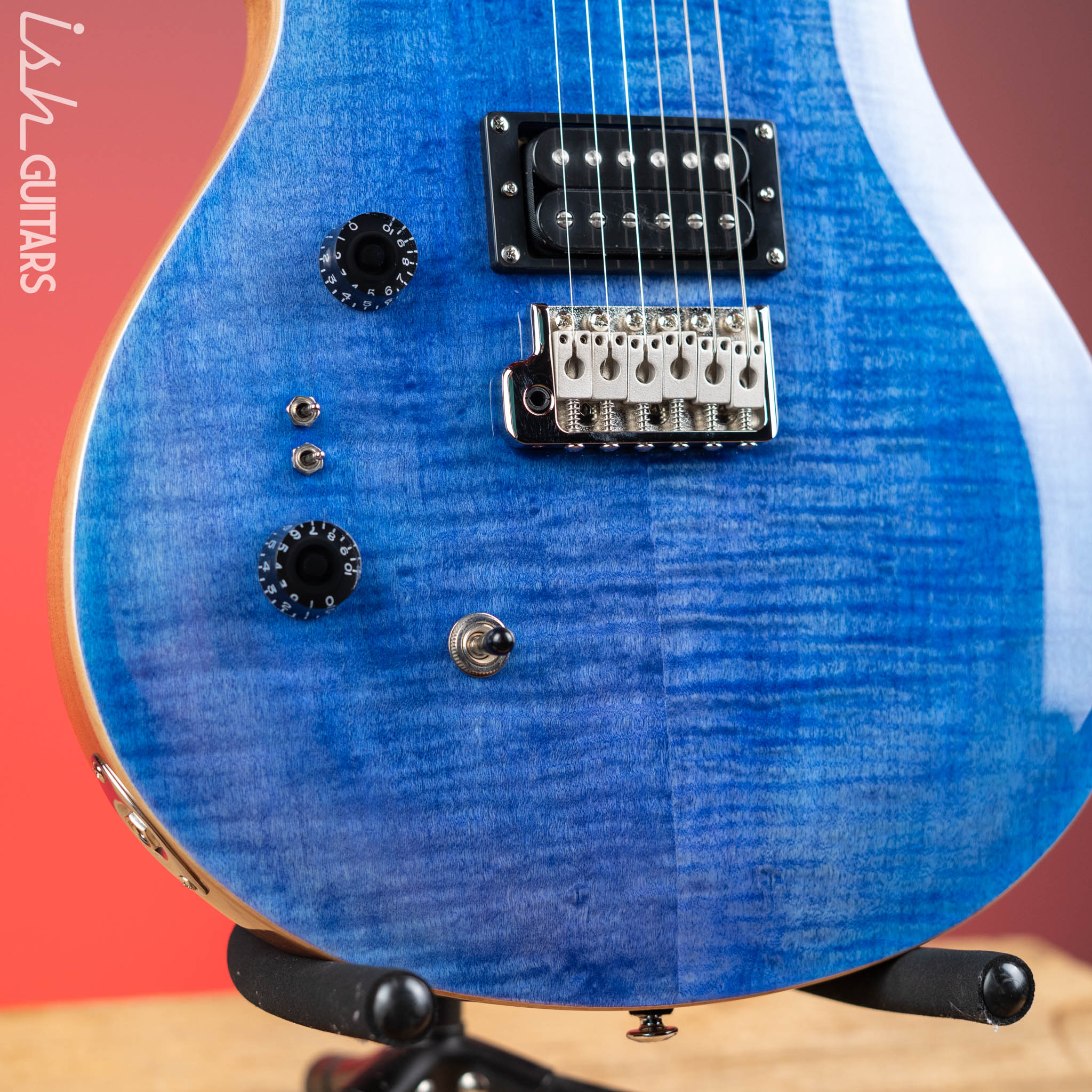 PRS SE Custom 24-08 Left-Handed Electric Guitar Faded Blue - Image 5