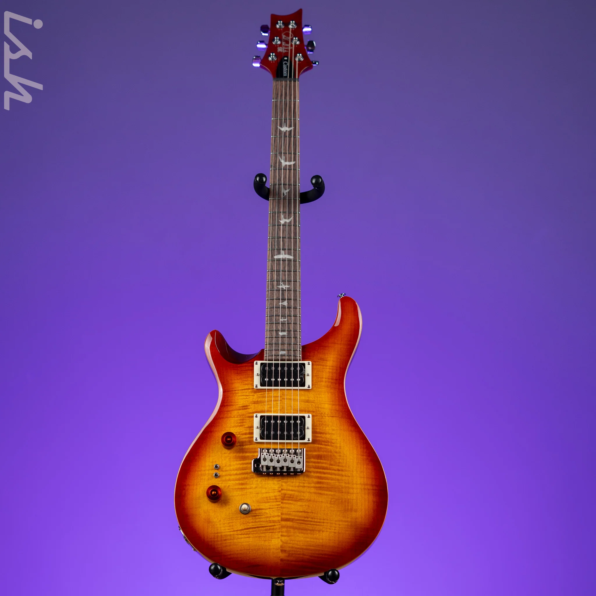 PRS SE Custom 24-08 Left-Handed Electric Guitar Vintage Sunburst - Image 2
