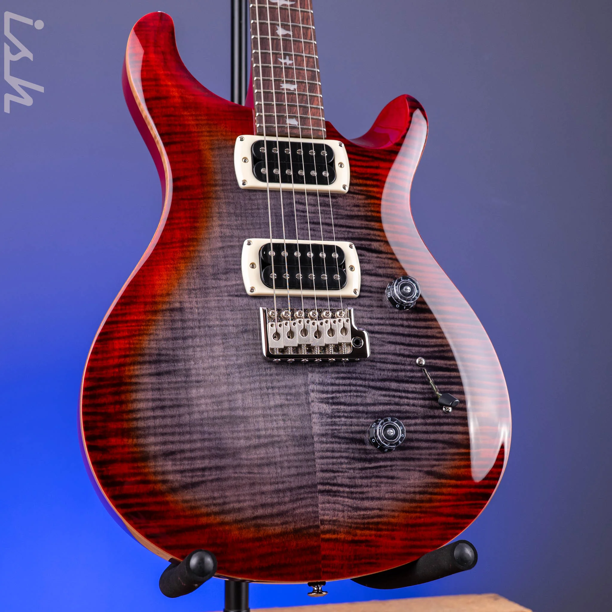 PRS SE Custom 24 Charcoal Cherry Burst