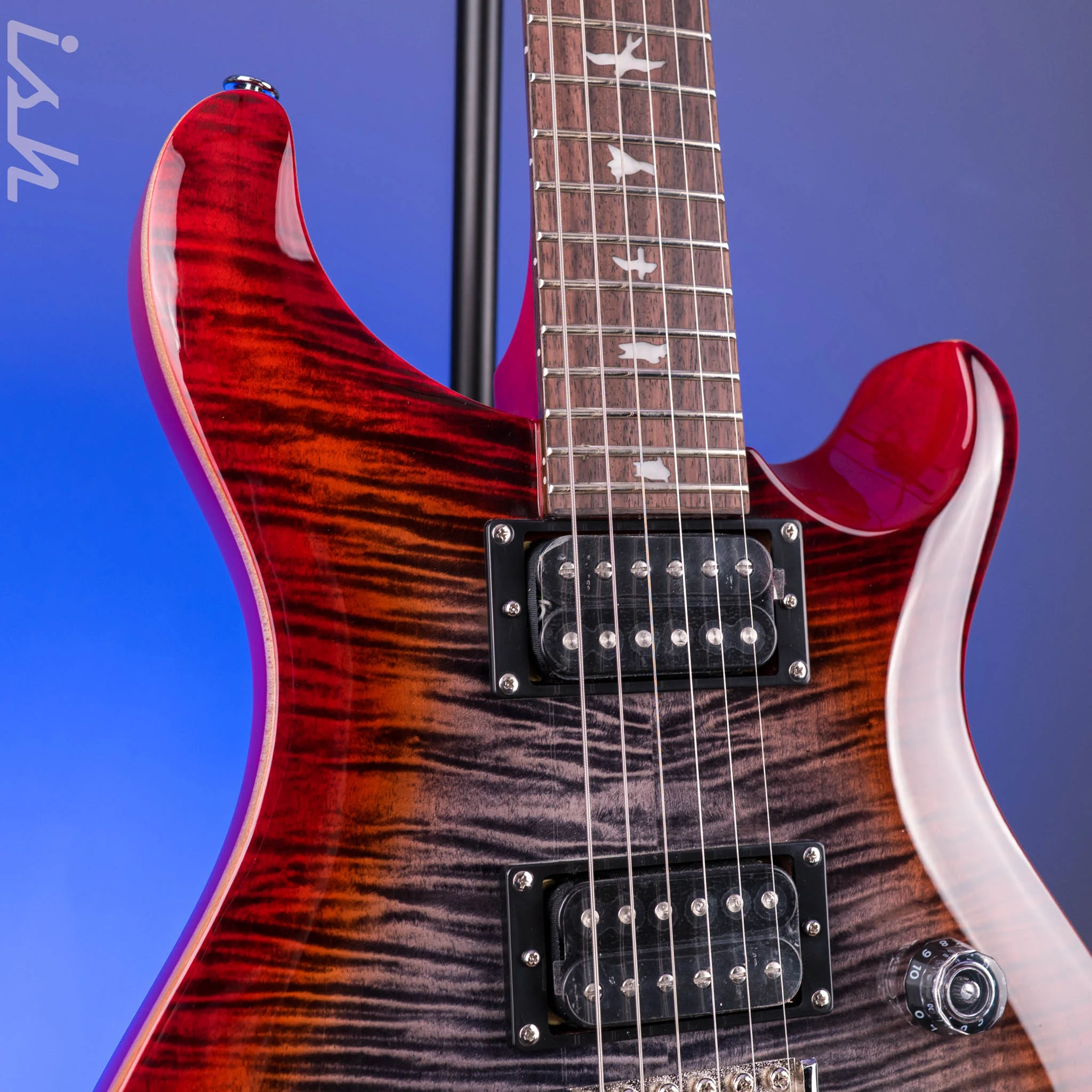 PRS SE Custom 24 Charcoal Cherry Burst - Image 4