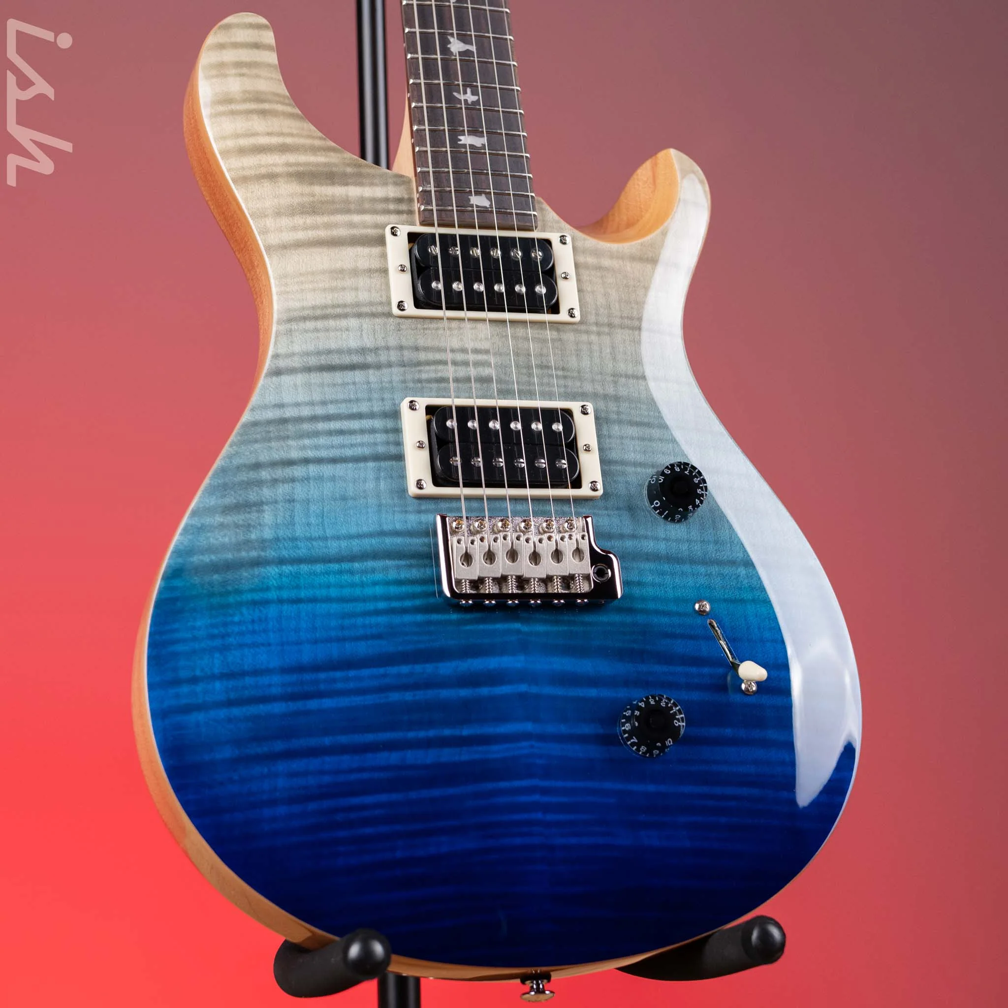 PRS SE Custom 24 Electric Guitar Blue Fade Demo