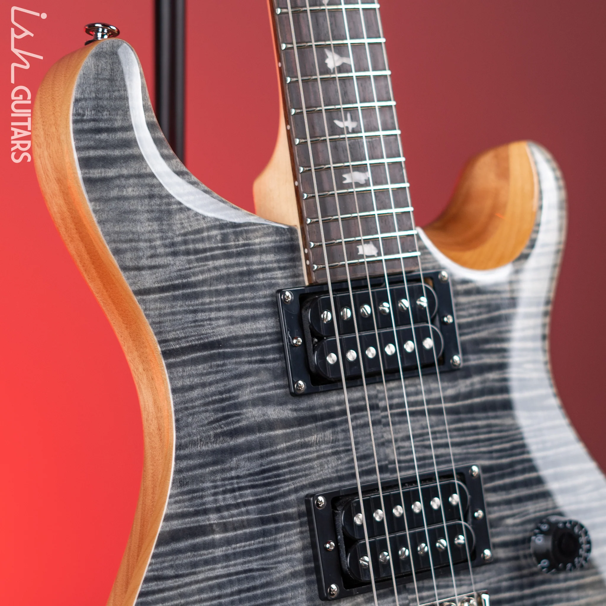 PRS SE Custom 24 Electric Guitar Charcoal - Image 3
