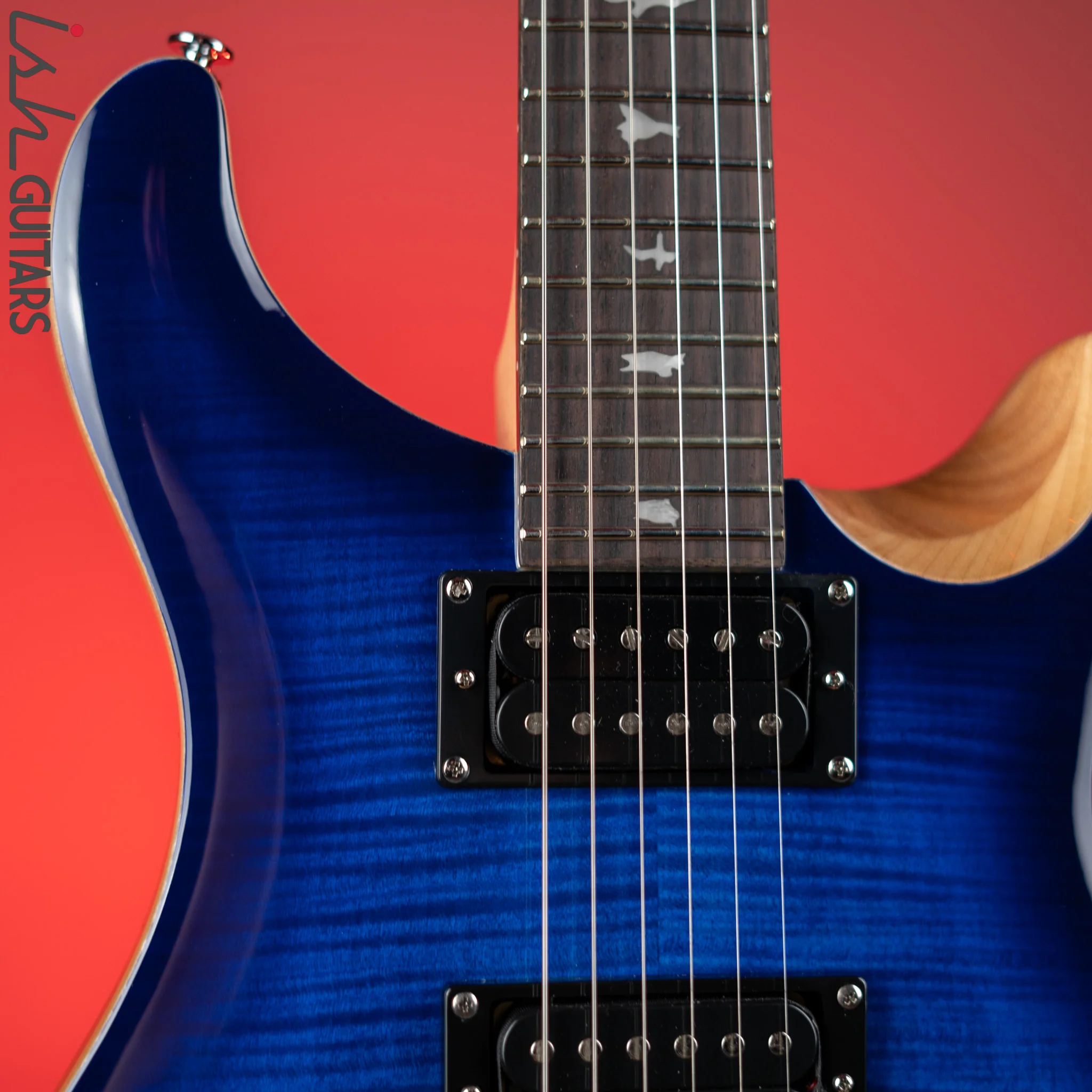 PRS SE Custom 24 Electric Guitar Faded Blue Burst - Image 3